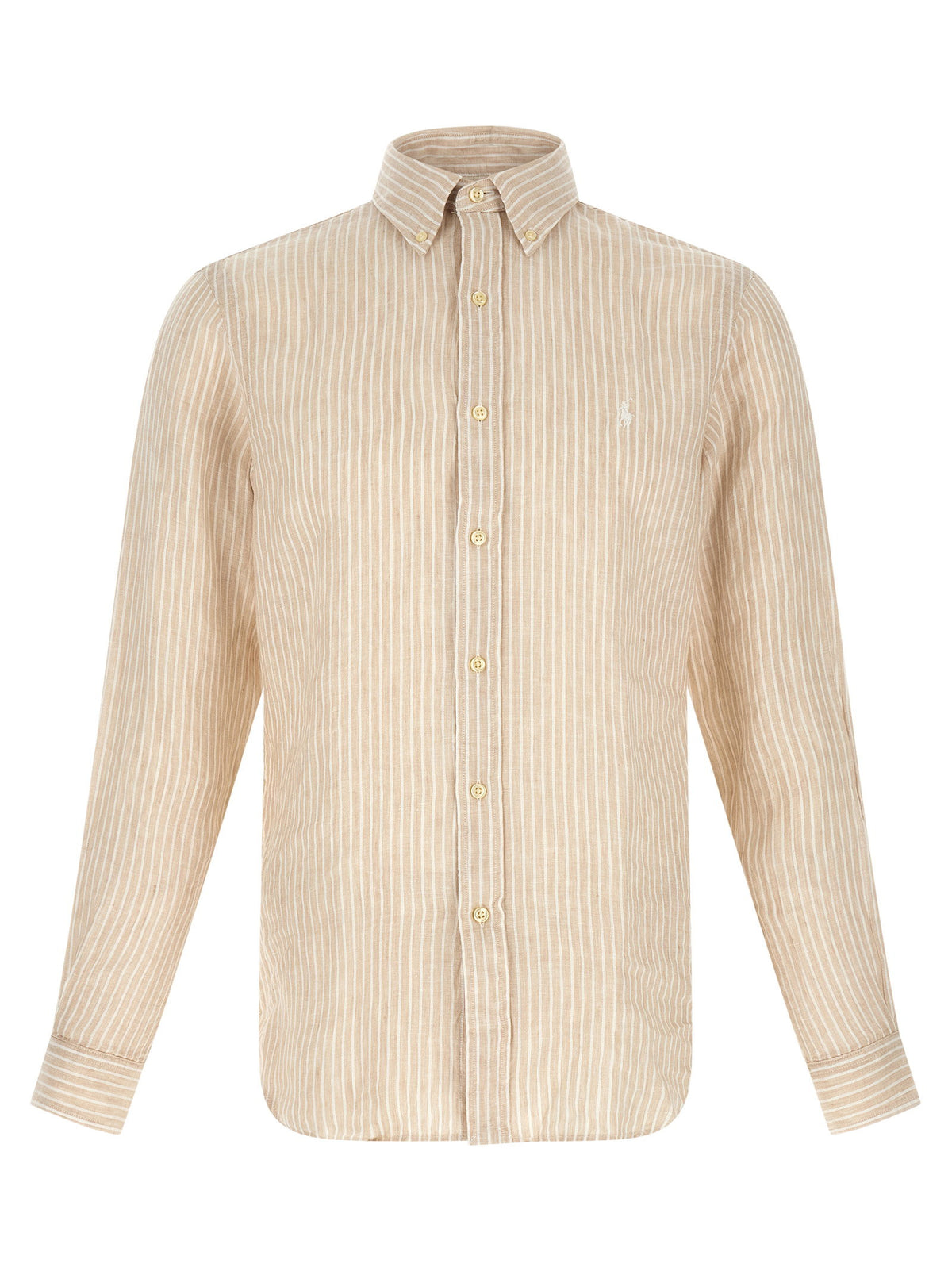Polo Ralph Lauren Striped Shirt-Shirts-[Adult]-[Female]-XL-Beige-2022 Online Blue Zone Planet