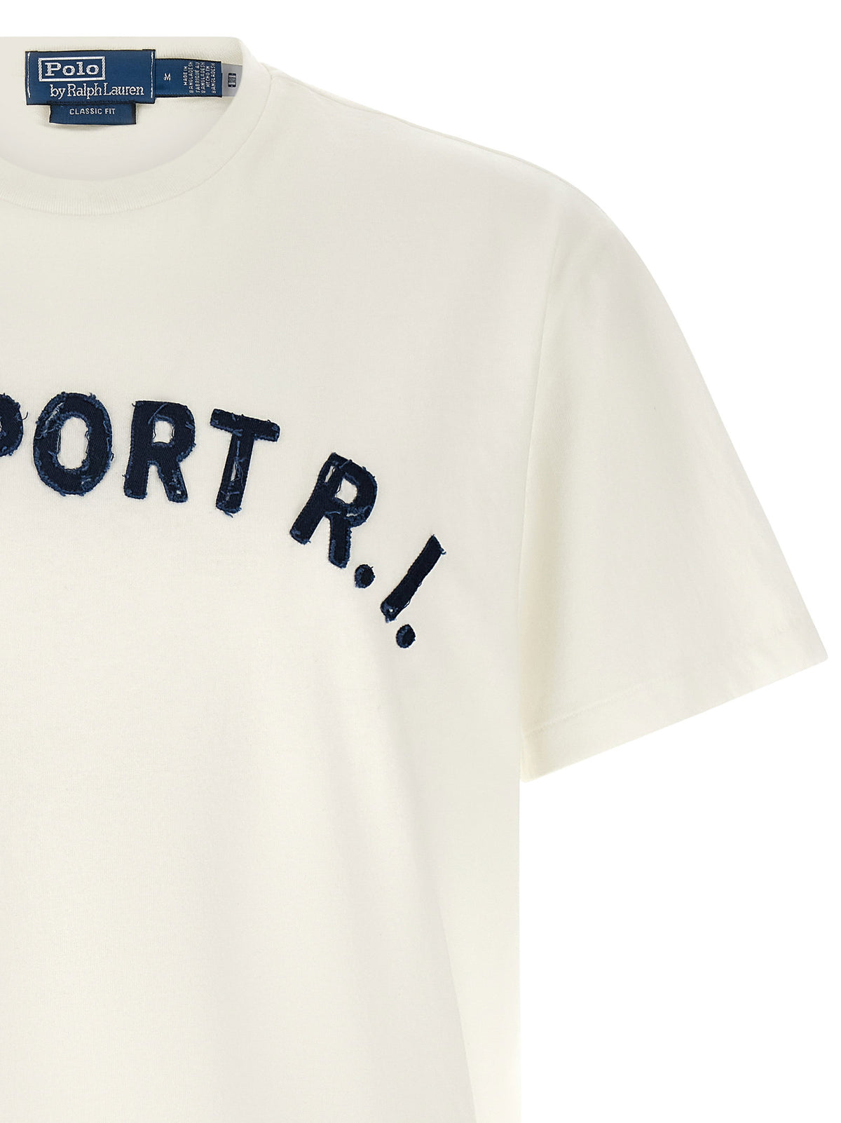 Polo Ralph Lauren Aged Effect Patch T-shirt-Topwear-[Adult]-[Female]-2022 Online Blue Zone Planet