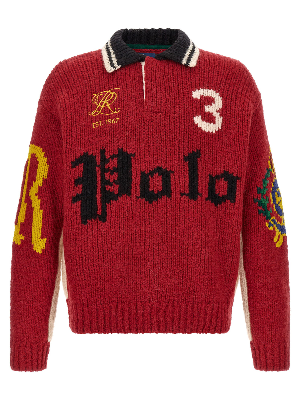 Polo Ralph Lauren Red Polo Collar Sweater-Topwear-[Adult]-[Female]-M-Red-2022 Online Blue Zone Planet