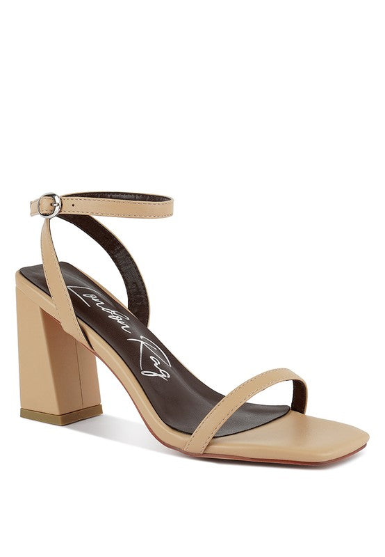 Block Heel Ankle Strap Sandals-SHOES-[Adult]-[Female]-Nude-7-2022 Online Blue Zone Planet