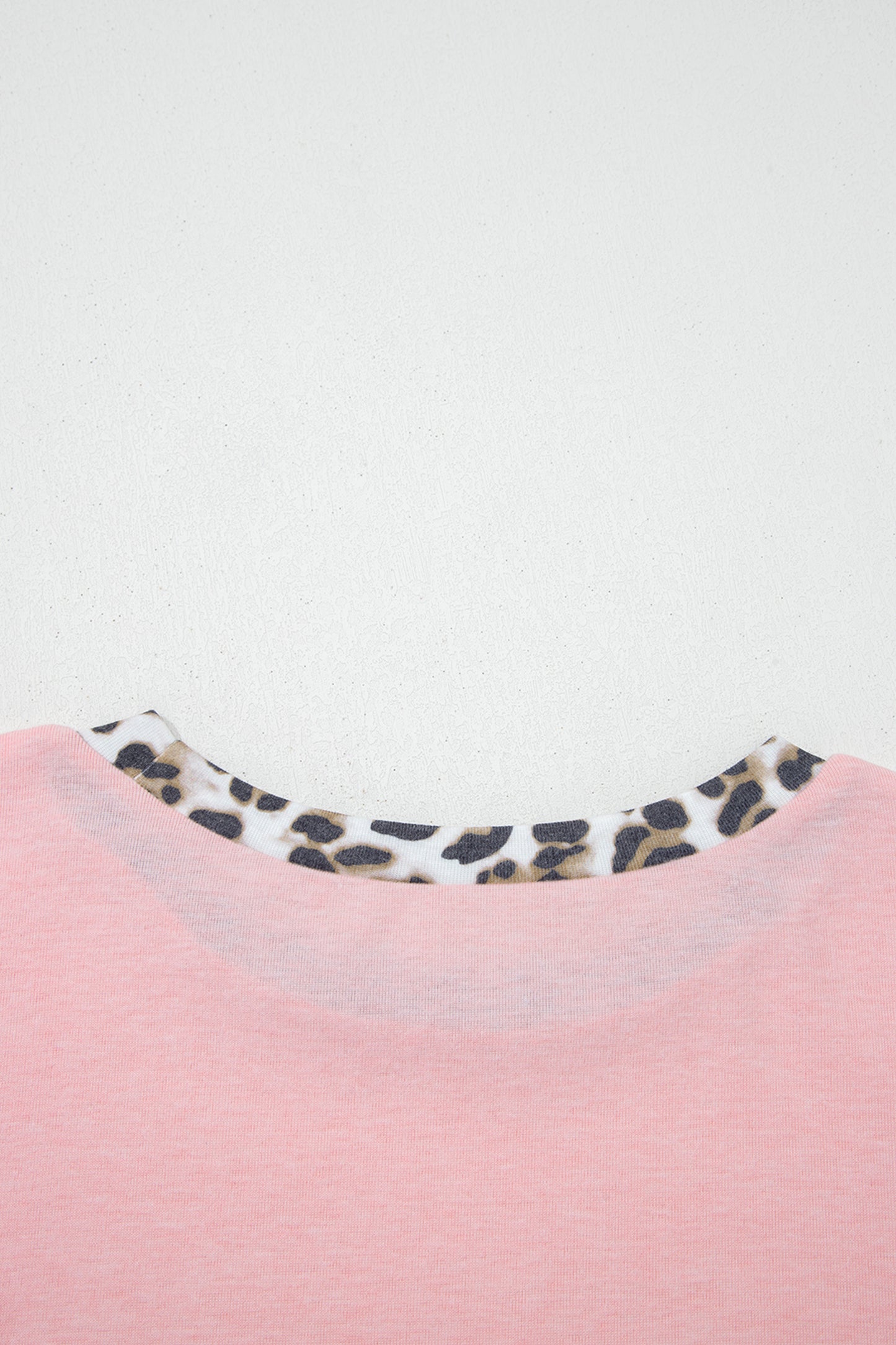 Light Pink Color Block Leopard Patchwork Dolman Sleeve High Low Baggy Sweatshirt-Tops/Sweatshirts & Hoodies-[Adult]-[Female]-2022 Online Blue Zone Planet