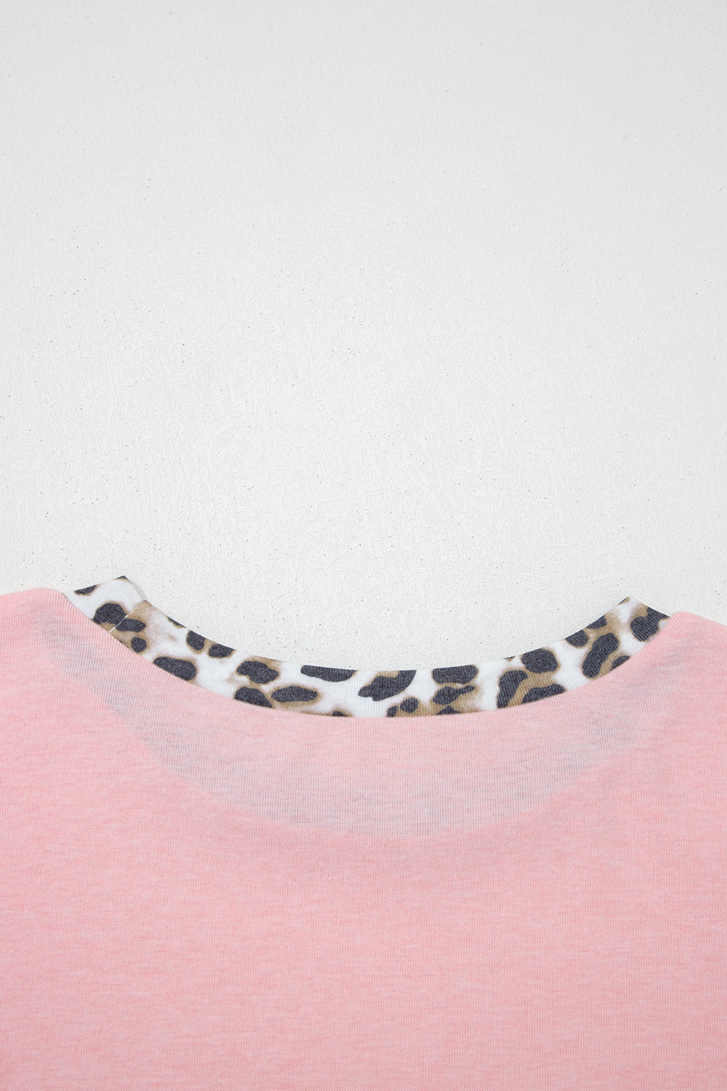 Light Pink Color Block Leopard Patchwork Dolman Sleeve High Low Baggy Sweatshirt-Tops/Sweatshirts & Hoodies-[Adult]-[Female]-2022 Online Blue Zone Planet