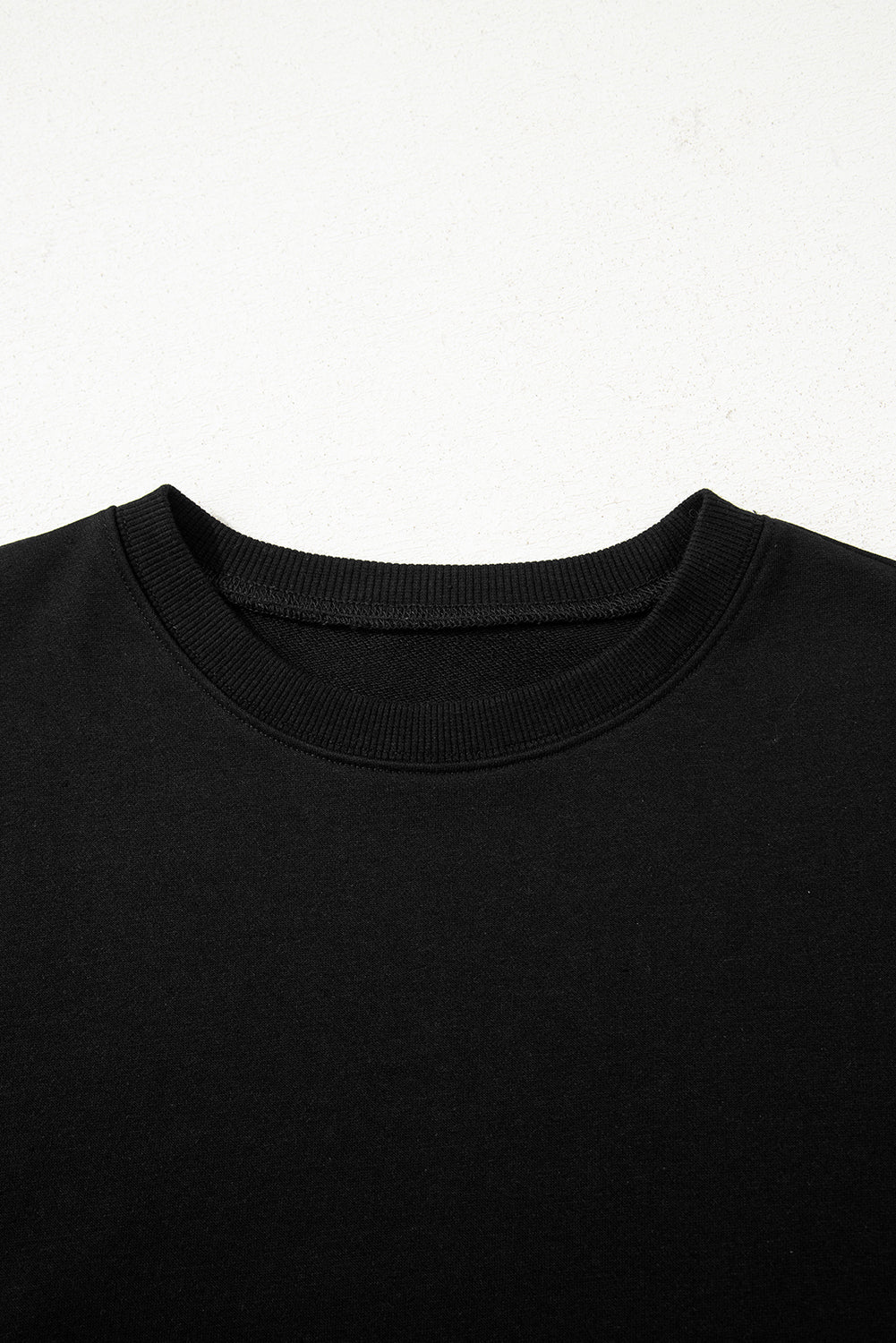 Black Varsity Striped Sleeve Drop Shoulder Sweatshirt and Short Set-Two Piece Sets/Short Sets-[Adult]-[Female]-2022 Online Blue Zone Planet