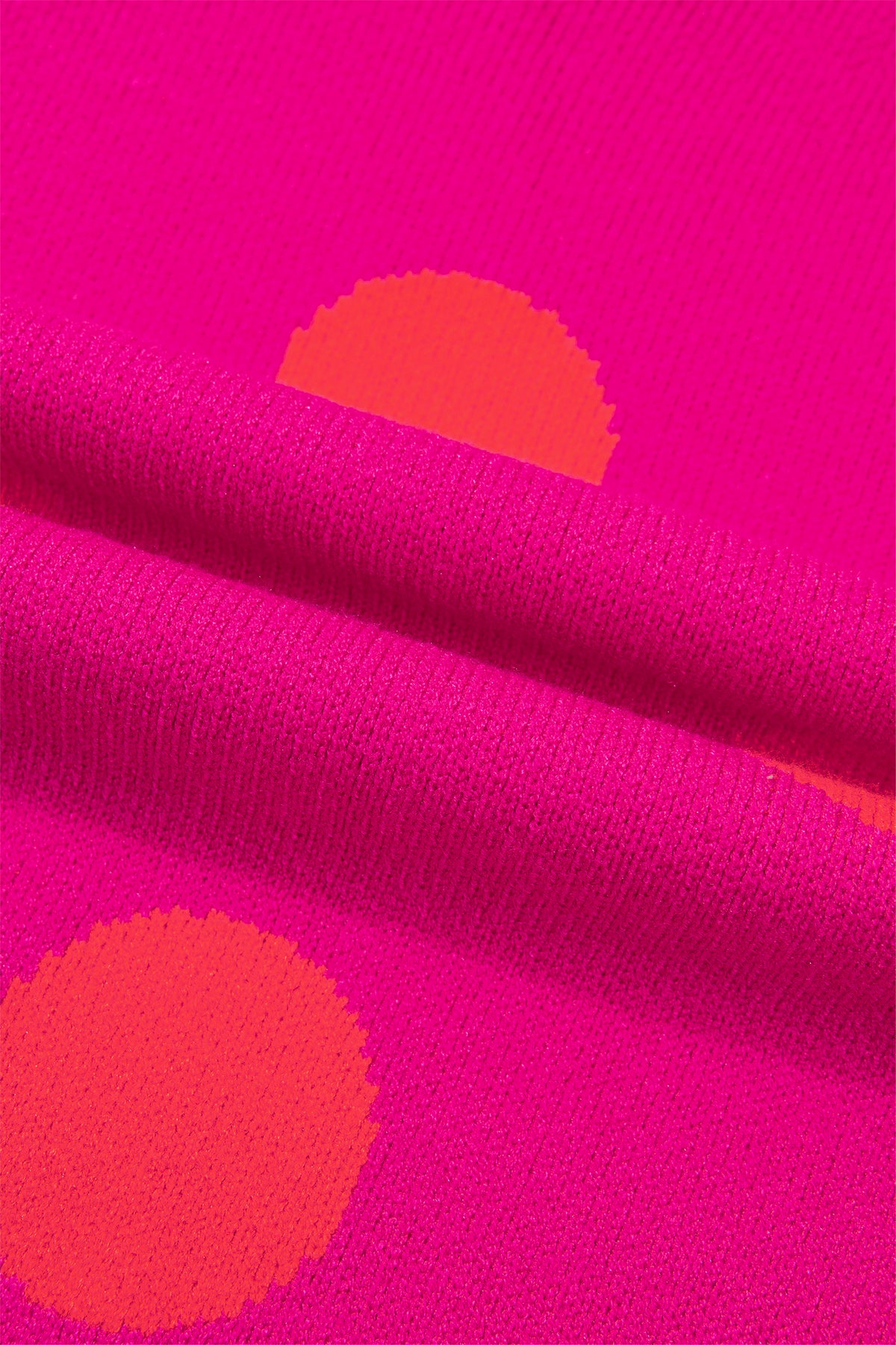 Strawberry Pink Playful Cozy Polka Dot Sweater-Sweaters & Cardigans/Sweaters-[Adult]-[Female]-2022 Online Blue Zone Planet