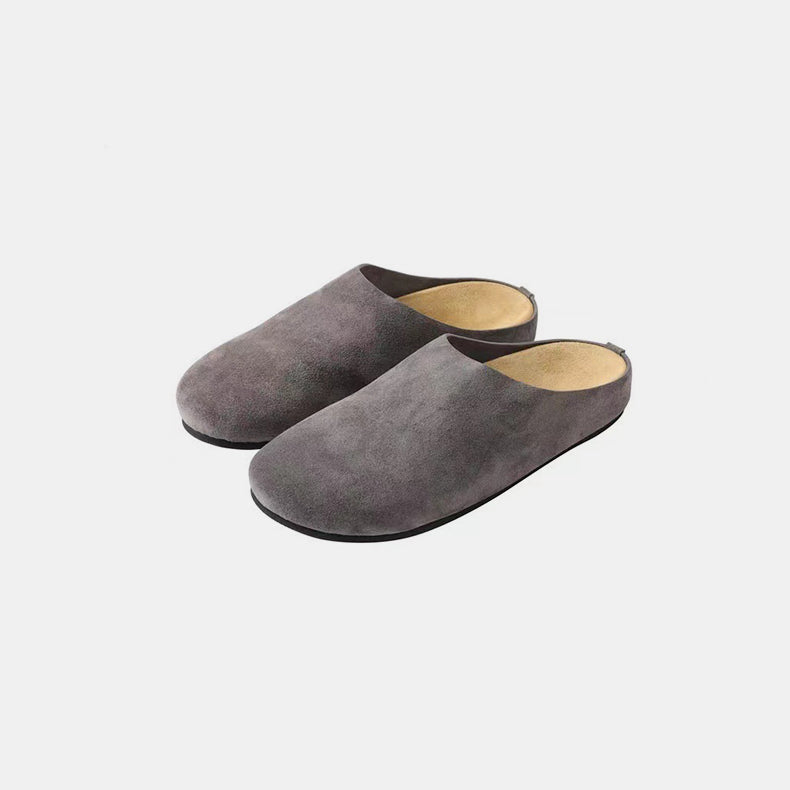 Blue Zone Planet | Suede Round Toe Slip-Ons-SHOES-[Adult]-[Female]-2022 Online Blue Zone Planet