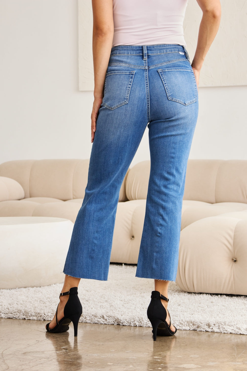 RFM Mini Mia Full Size Tummy Control High Waist Jeans-BOTTOMS SIZES SMALL MEDIUM LARGE-[Adult]-[Female]-2022 Online Blue Zone Planet