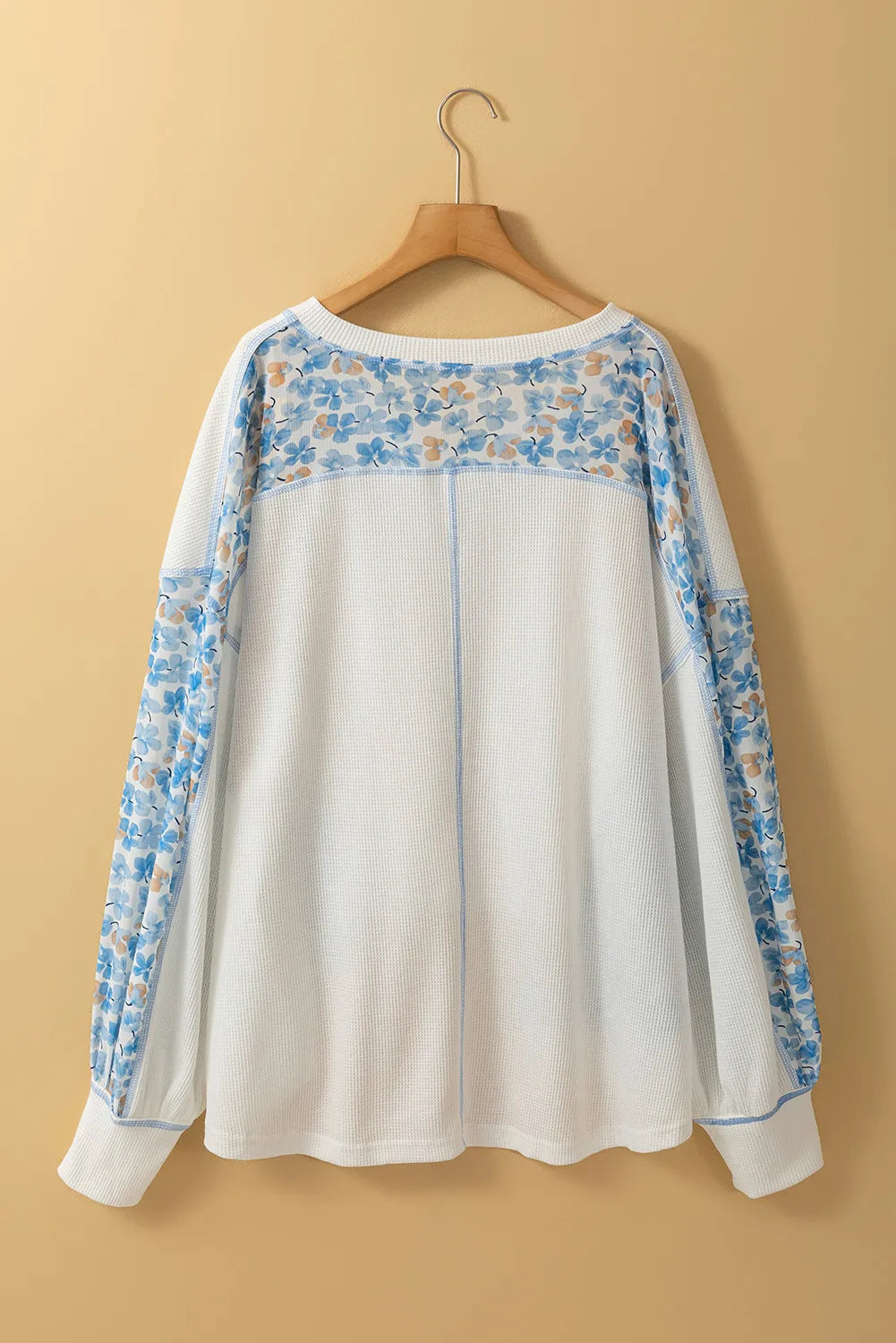 Printed V-Neck Long Sleeve Blouse-TOPS / DRESSES-[Adult]-[Female]-2022 Online Blue Zone Planet