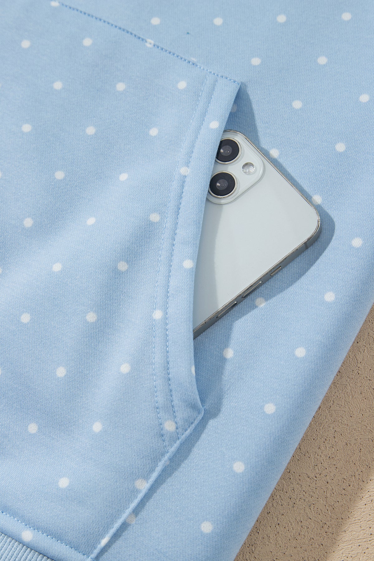 Pink Polka Dot Printed Oversized Hoodie Casual Shorts 2pcs Set-Tops / Dresses-[Adult]-[Female]-2022 Online Blue Zone Planet