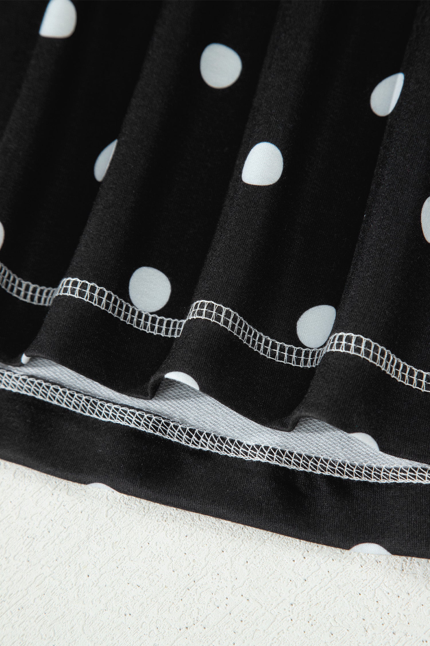 White Exposed Seam Detail Polka Dot Loose Tee Drawstring Shorts Set-Two Piece Sets/Short Sets-[Adult]-[Female]-2022 Online Blue Zone Planet