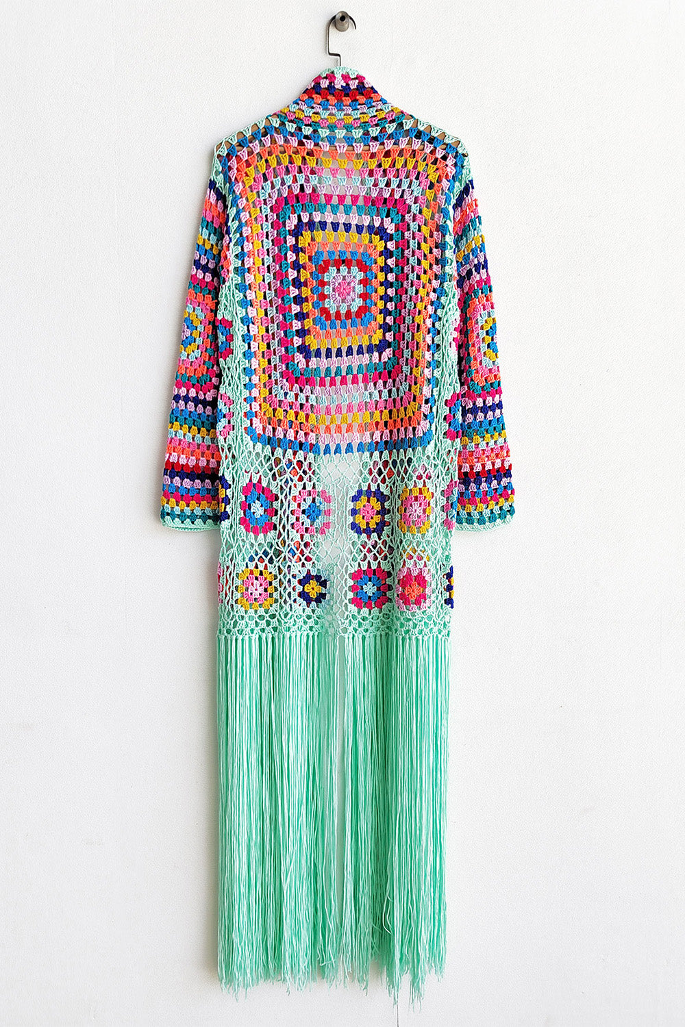 Fringe Tied Long Sleeve Cardigan-TOPS / DRESSES-[Adult]-[Female]-2022 Online Blue Zone Planet