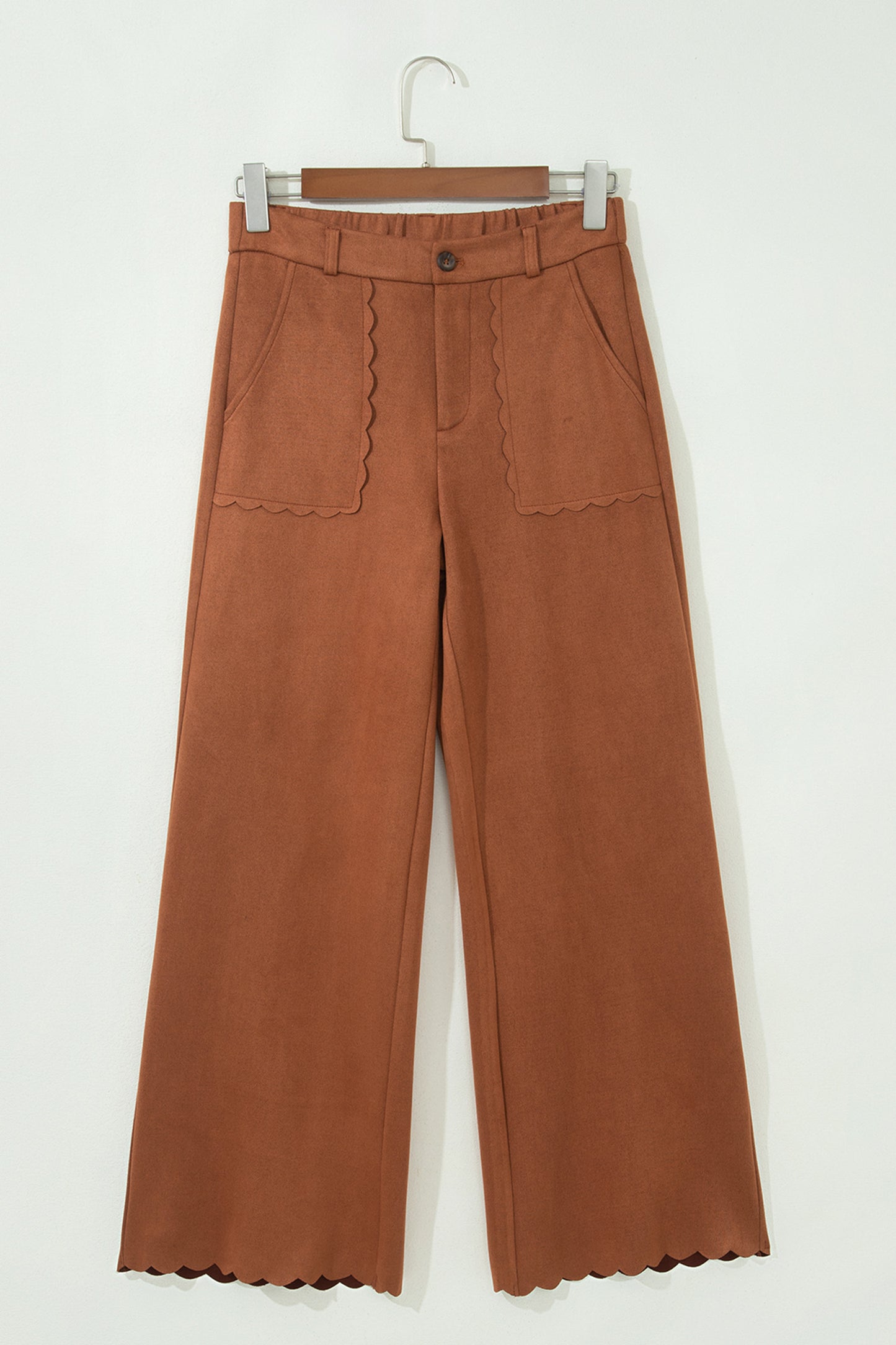 Thai Curry Scalloped Edge Pocket Full-Length Pant-Bottoms/Pants & Culotte-[Adult]-[Female]-2022 Online Blue Zone Planet