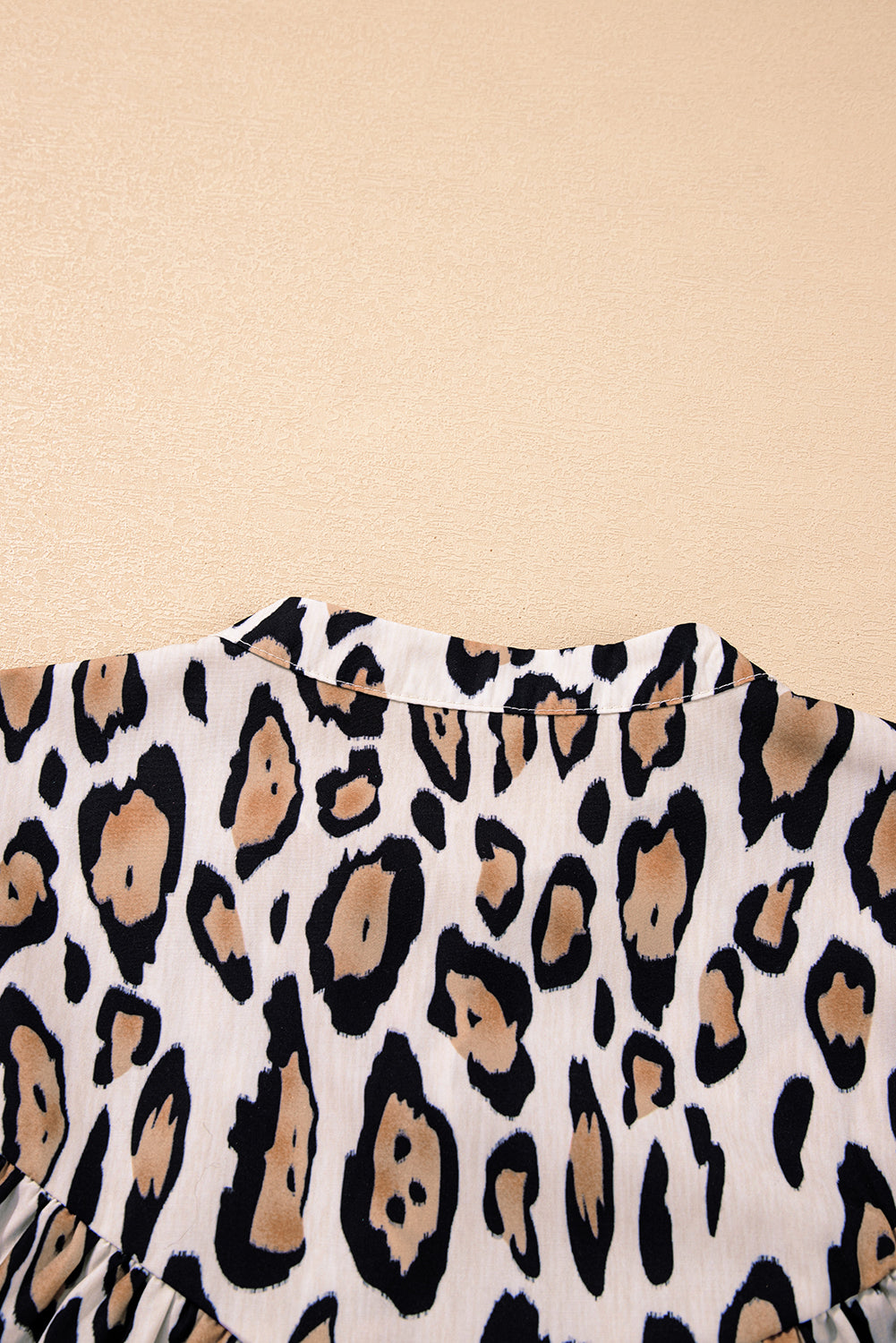 Blue Zone Planet | Jet Stream Oversized Leopard Print Balloon Sleeve Casual Shirt-Tops/Blouses & Shirts-[Adult]-[Female]-2022 Online Blue Zone Planet