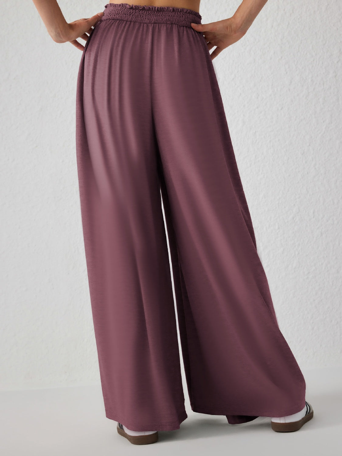 High Waist Wide Leg Pants-BOTTOMS SIZES SMALL MEDIUM LARGE-[Adult]-[Female]-2022 Online Blue Zone Planet