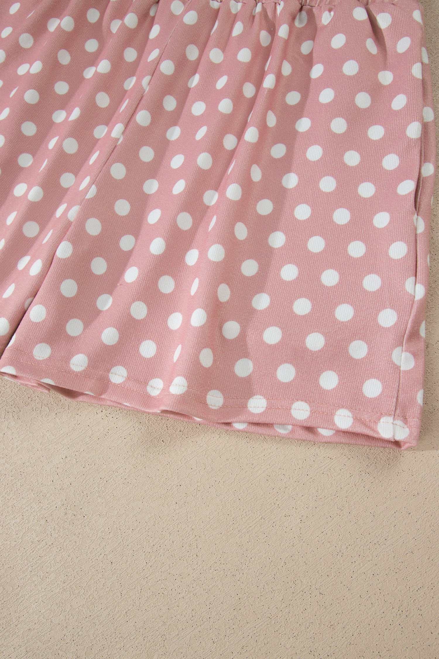 Pink Polka Dot Print Short Set-Two Piece Sets/Short Sets-[Adult]-[Female]-2022 Online Blue Zone Planet