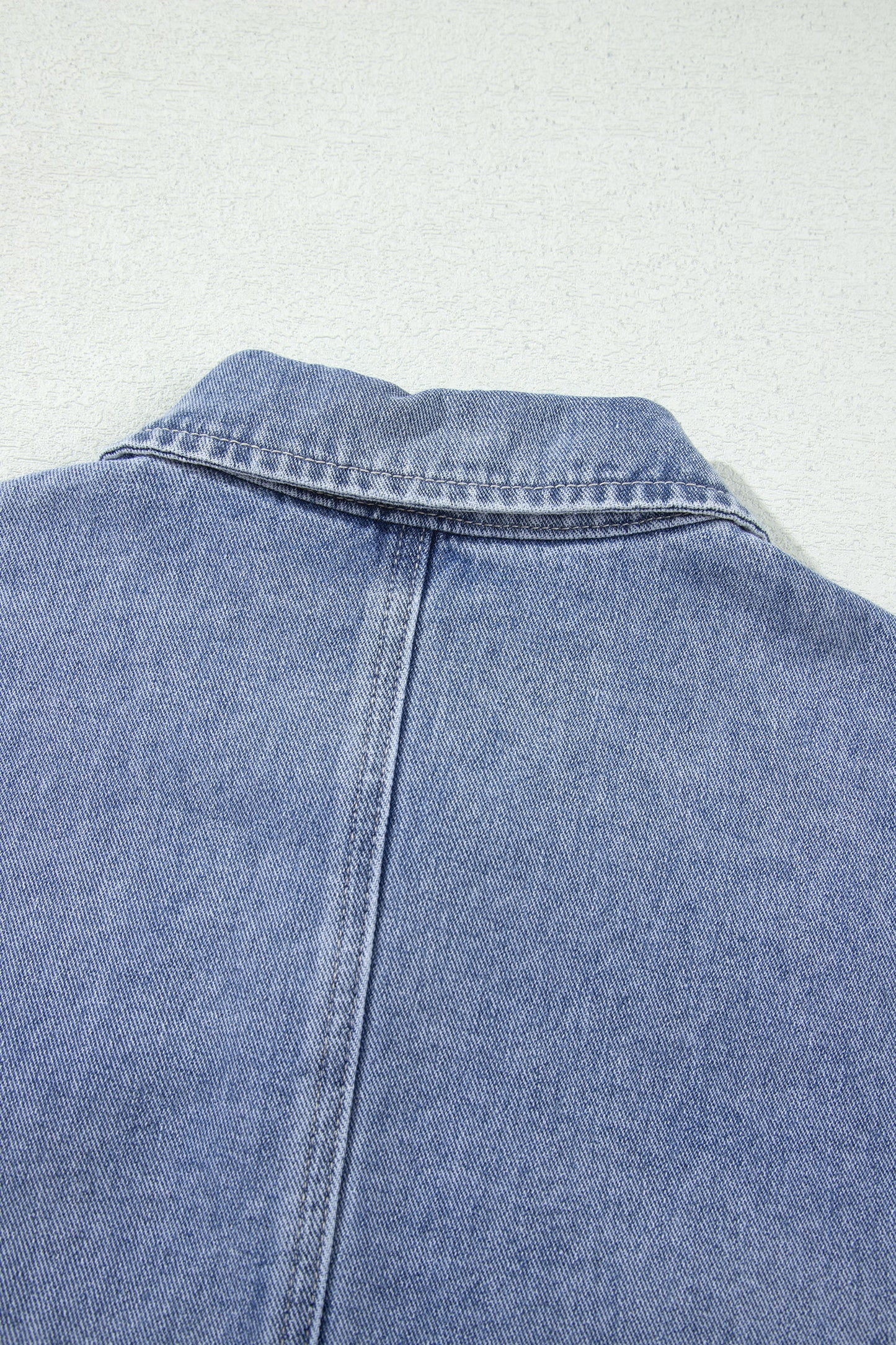Beau Blue Studded Metal Zipper Rivet Pockets Long Sleeve Denim Jacket-Outerwear/Denim jackets-[Adult]-[Female]-2022 Online Blue Zone Planet