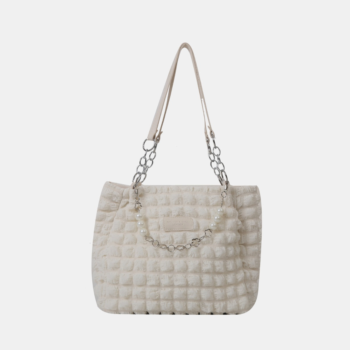 Bubble Textured Tote Bag-HANDBAGS-[Adult]-[Female]-2022 Online Blue Zone Planet