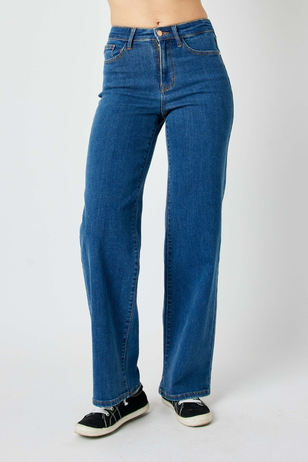 Blue Zone Planet | Judy Blue Full Size High Rise Straight Jeans-TOPS / DRESSES-[Adult]-[Female]-2022 Online Blue Zone Planet