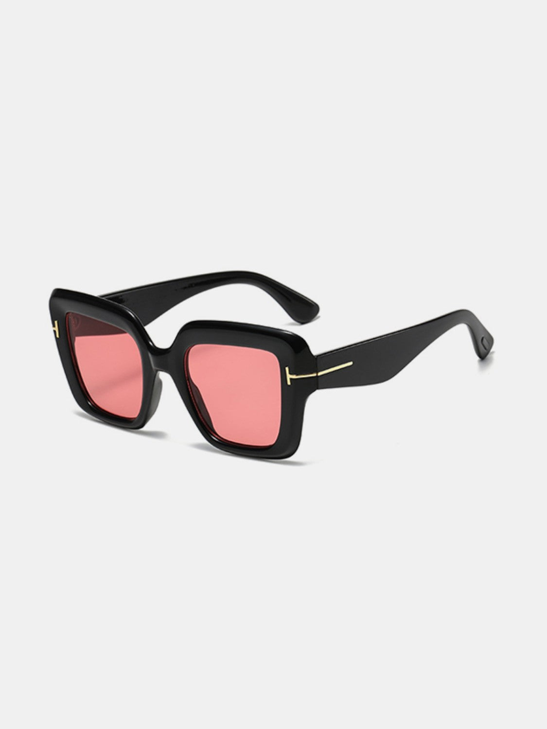 Polycarbonate Frame Square Sunglasses-SUN GLASSES-[Adult]-[Female]-Strawberry-One Size-2022 Online Blue Zone Planet