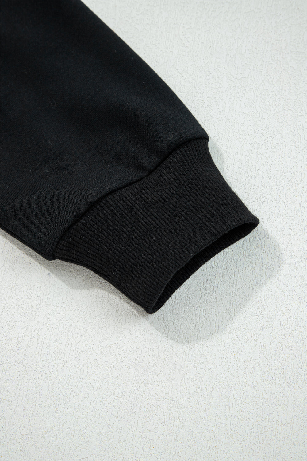 Black Varsity Baseball Bow Graphic Striped Sleeve Baggy Sweatshirt-Tops/Sweatshirts & Hoodies-[Adult]-[Female]-2022 Online Blue Zone Planet