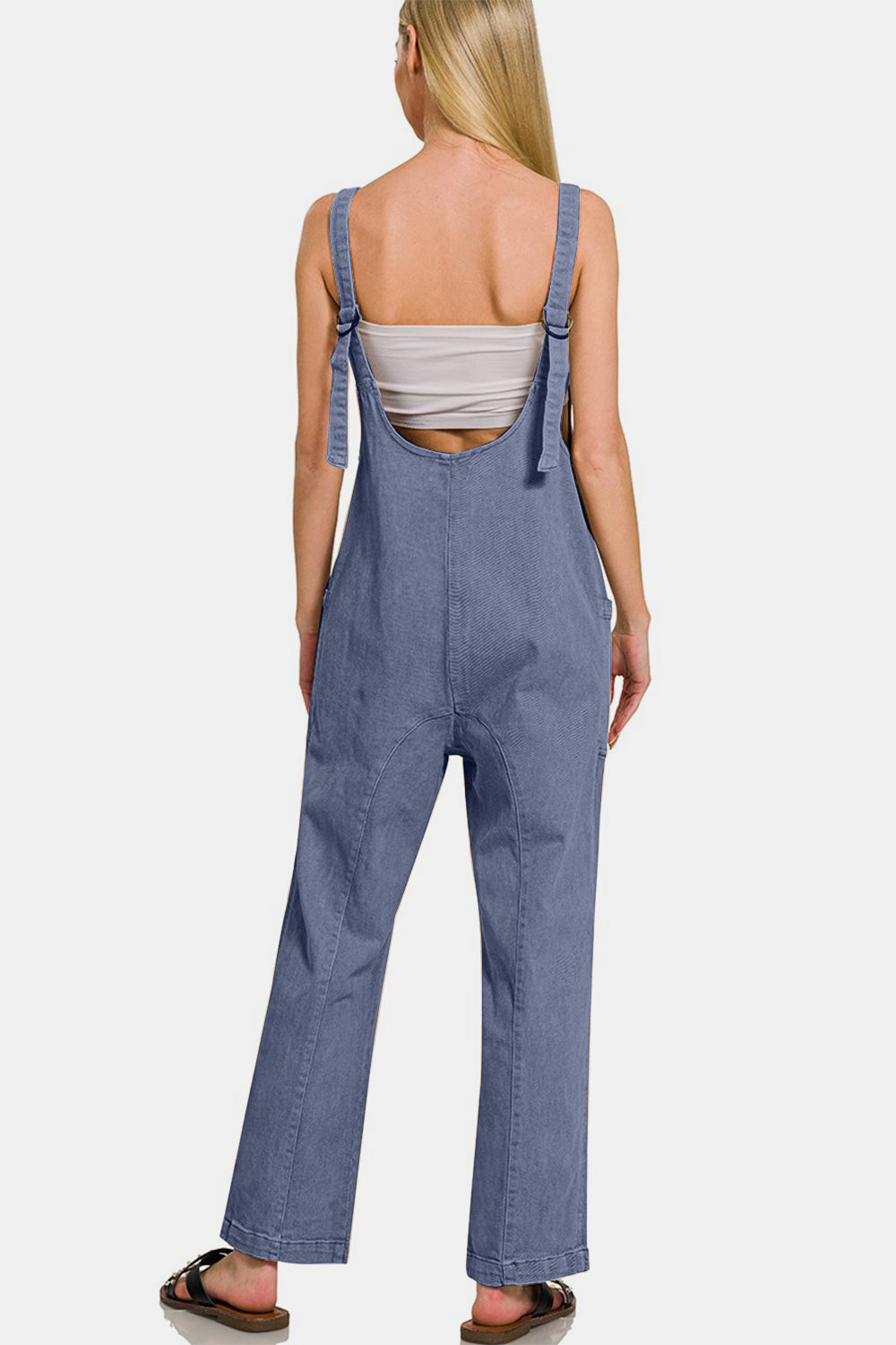 Blue Zone Planet | Zenana Pocketed Wide Strap Jumpsuit-TOPS / DRESSES-[Adult]-[Female]-2022 Online Blue Zone Planet