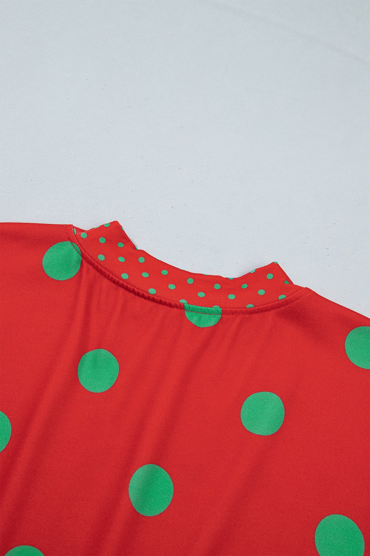 Pink Polka Dot Print Contrast Detail Oversized Tunic Sweatshirt-Tops/Sweatshirts & Hoodies-[Adult]-[Female]-2022 Online Blue Zone Planet