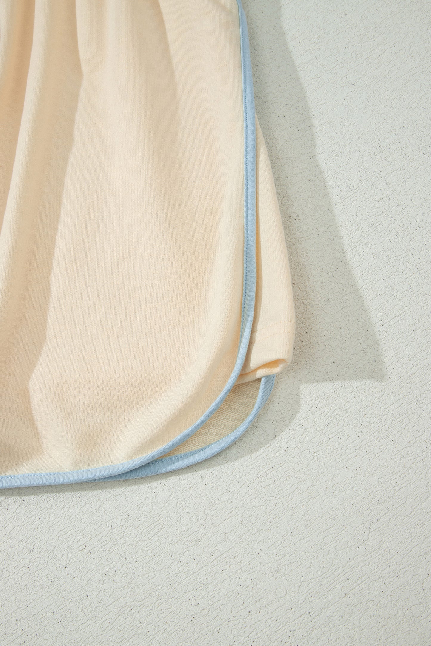 Apricot Colorblock Edge Drop Shoulder T Shirt and Skort 2Pcs Set-Two Piece Sets/Two Piece Dresses-[Adult]-[Female]-2022 Online Blue Zone Planet