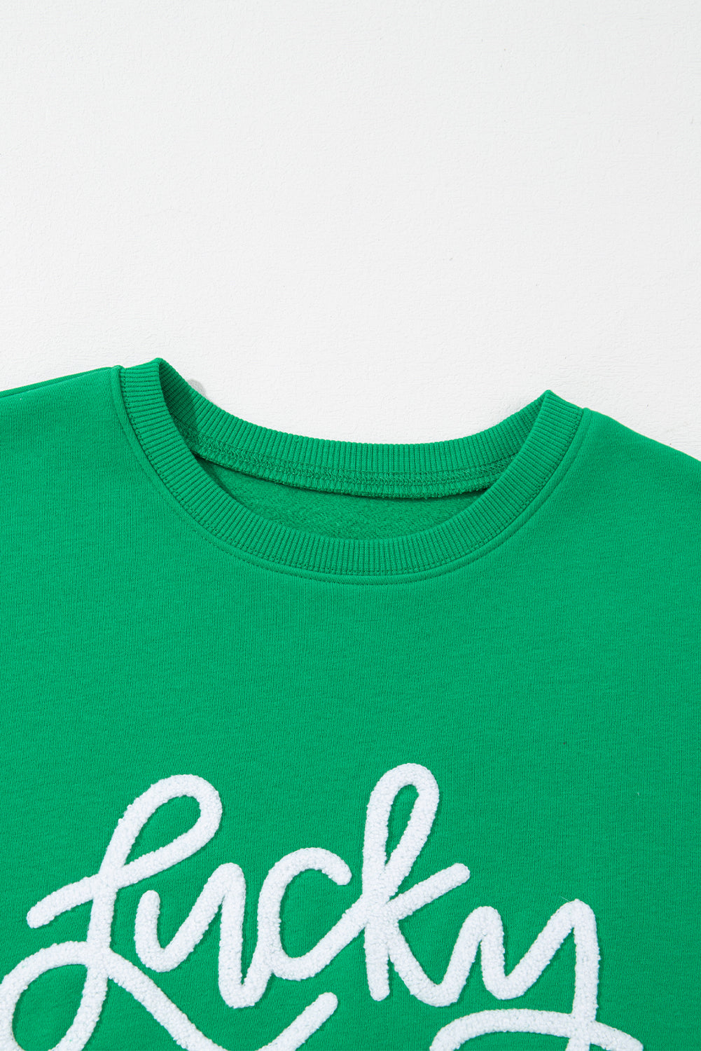 St. Patrick's Lucky Sequined Top Loose T-Shirt-Sweatshirts & Hoodies-[Adult]-[Female]-2022 Online Blue Zone Planet