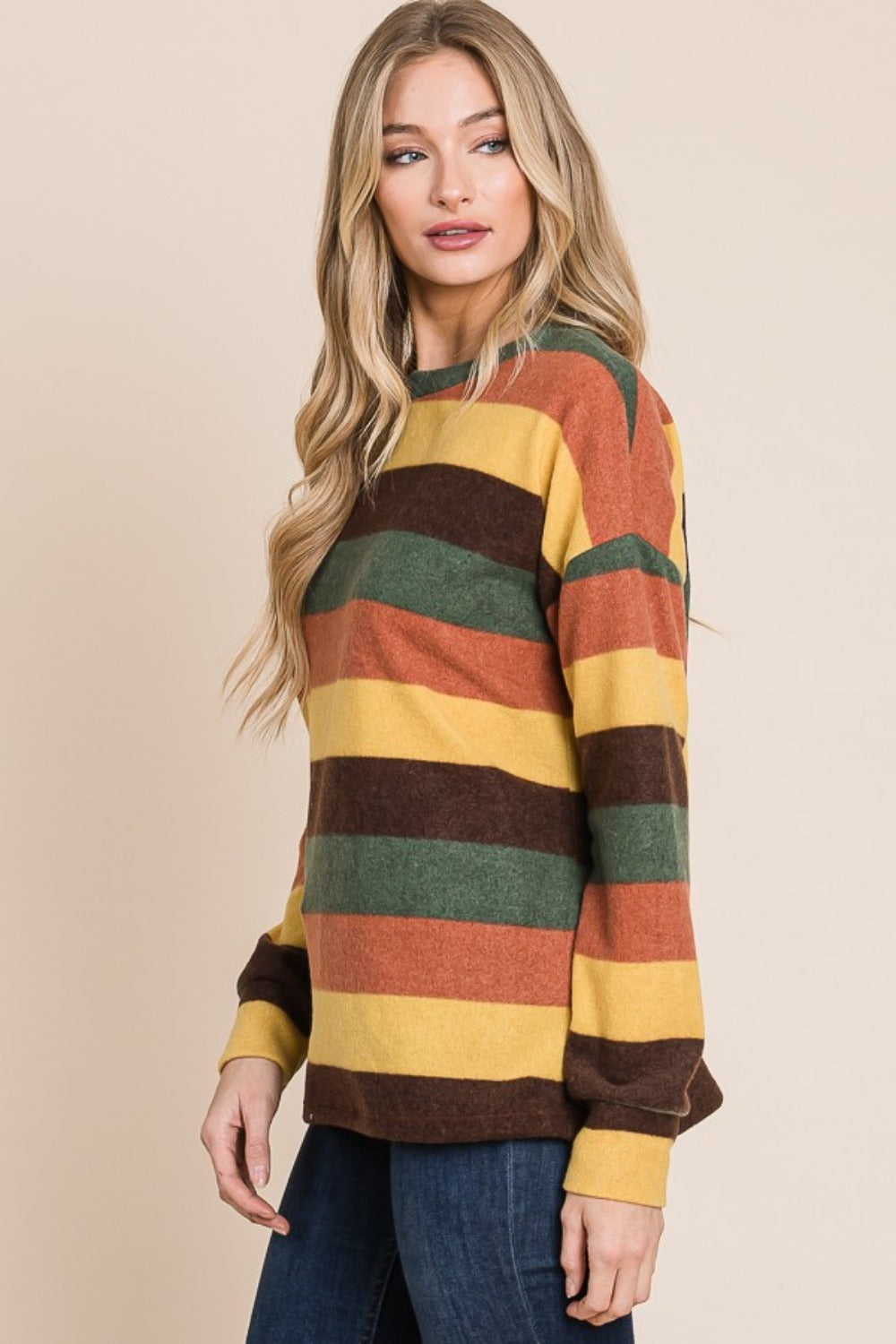 Blue Zone Planet | BOMBOM Multi-Color Striped Knit Top-TOPS / DRESSES-[Adult]-[Female]-2022 Online Blue Zone Planet