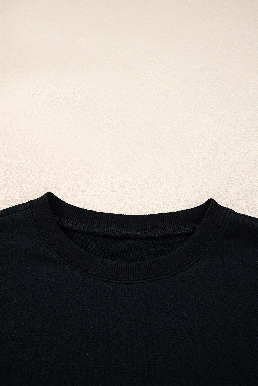 Black Varsity Striped Detail Drop Shoulder Oversized Sweatshirt-Tops/Sweatshirts & Hoodies-[Adult]-[Female]-2022 Online Blue Zone Planet