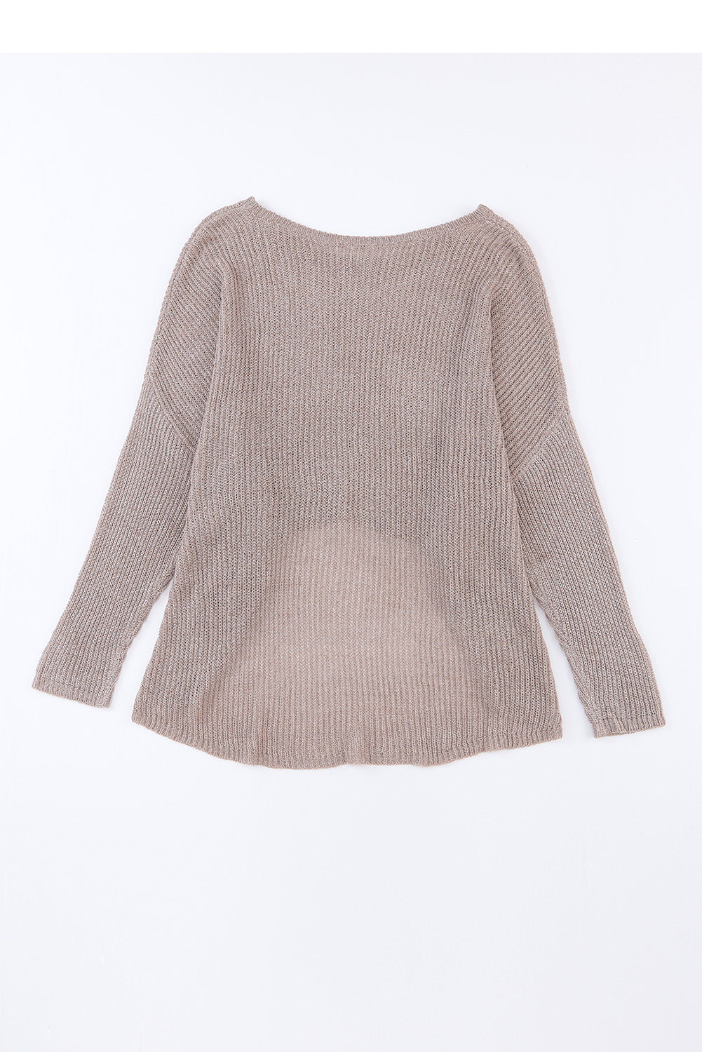 Gray Slouchy Dolman Sleeve High Low Sweater-TOPS / DRESSES-[Adult]-[Female]-2022 Online Blue Zone Planet
