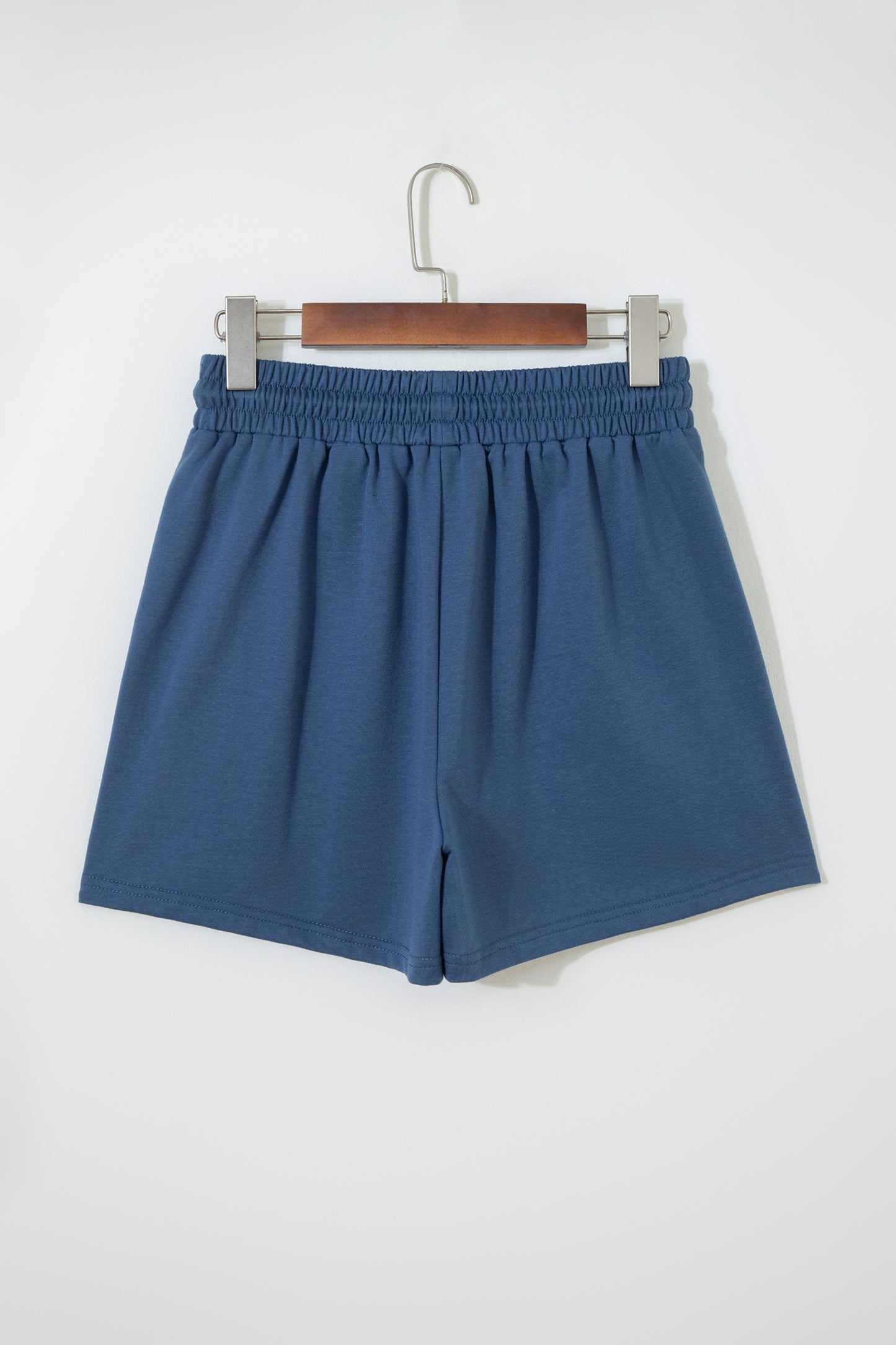 Pink Color Block Patchwork Varsity Striped Detail Drawstring Elastic Waist Shorts-Bottoms/Casual Shorts-[Adult]-[Female]-2022 Online Blue Zone Planet