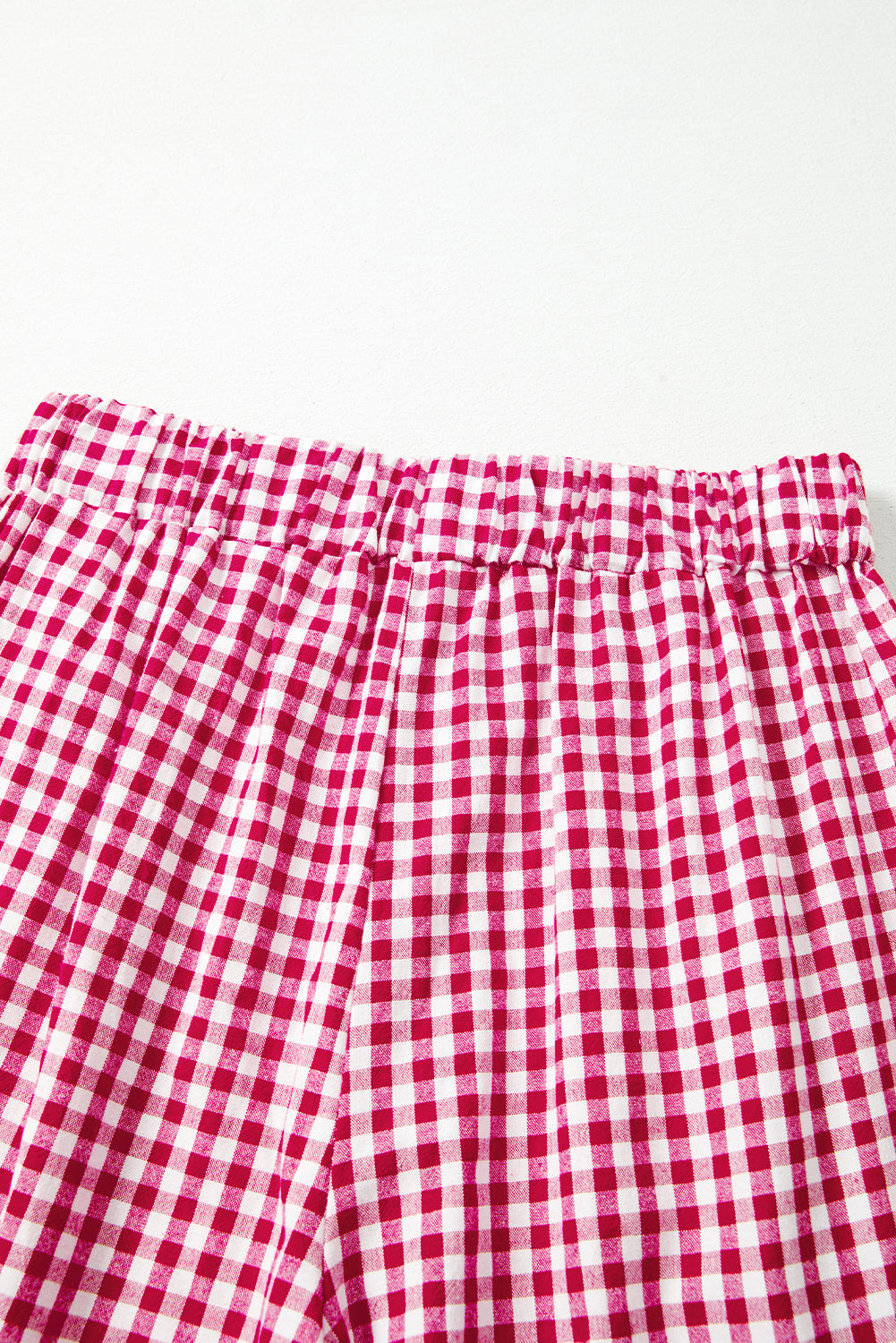 Fiery Red Plaid Casual Loose Trousers-Bottoms/Pants & Culotte-[Adult]-[Female]-2022 Online Blue Zone Planet