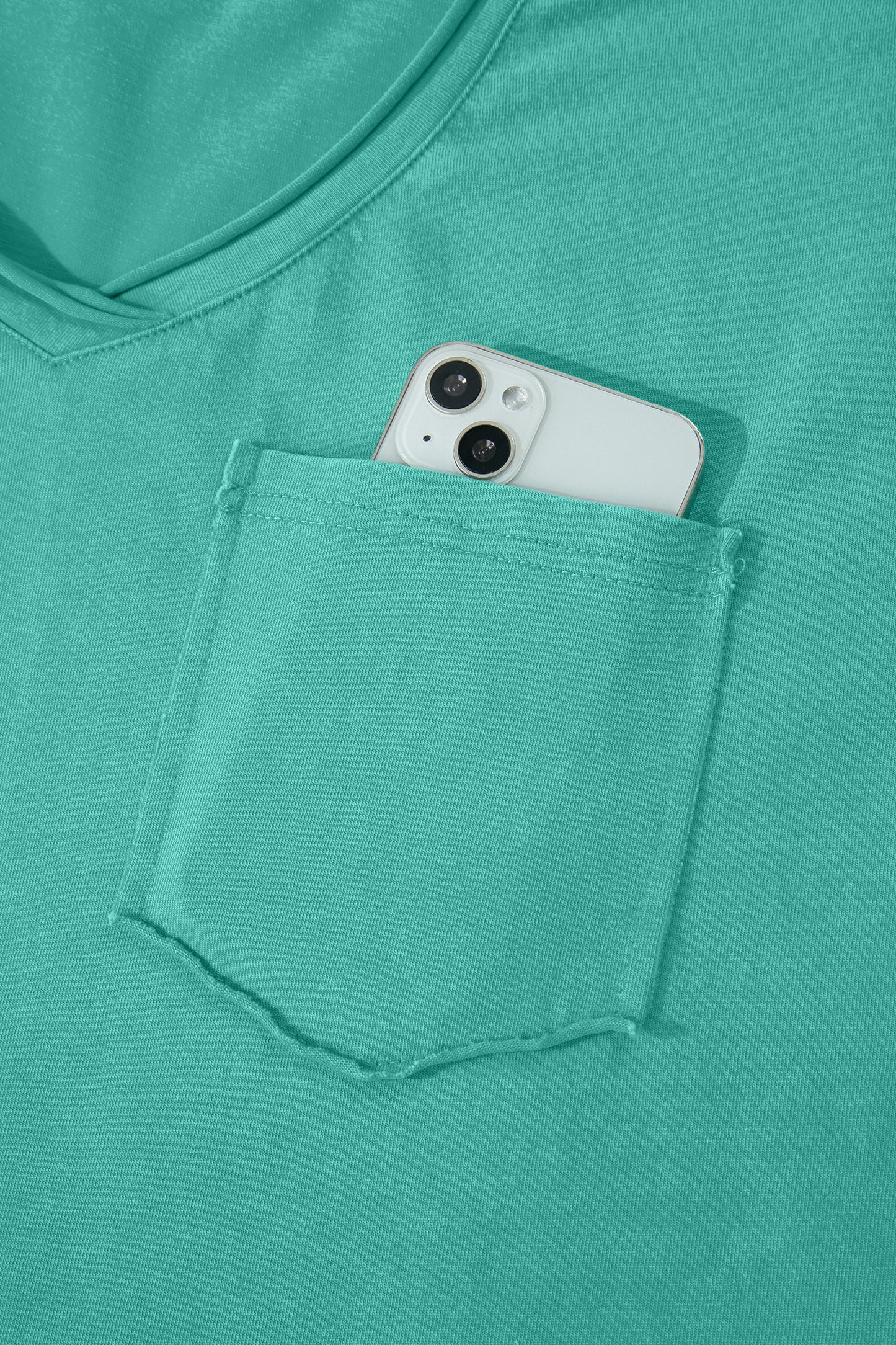 Mint Green Cotton Mineral Wash T Shirt-Tops/Tops & Tees-[Adult]-[Female]-2022 Online Blue Zone Planet