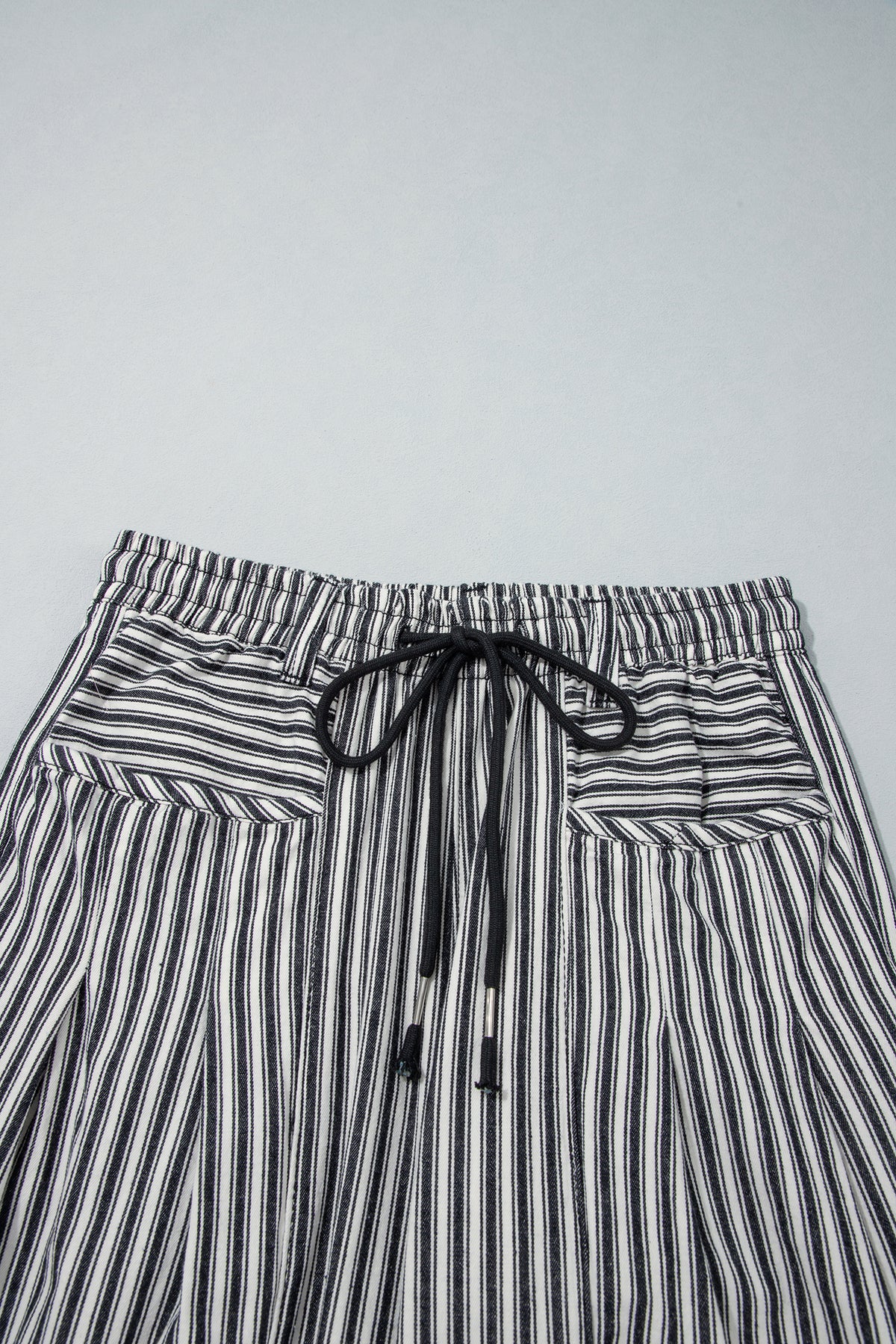 Blue Stripe Drawstring Casual Loose Pants-Bottoms/Pants & Culotte-[Adult]-[Female]-2022 Online Blue Zone Planet