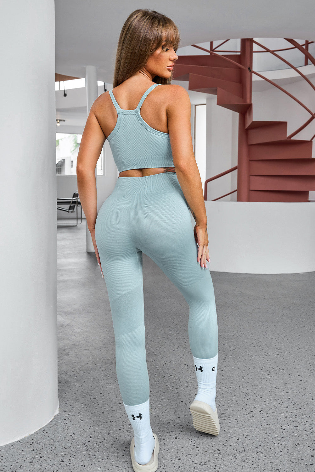 Tank Cropped Active Top and Pants Set-TOPS / DRESSES-[Adult]-[Female]-2022 Online Blue Zone Planet