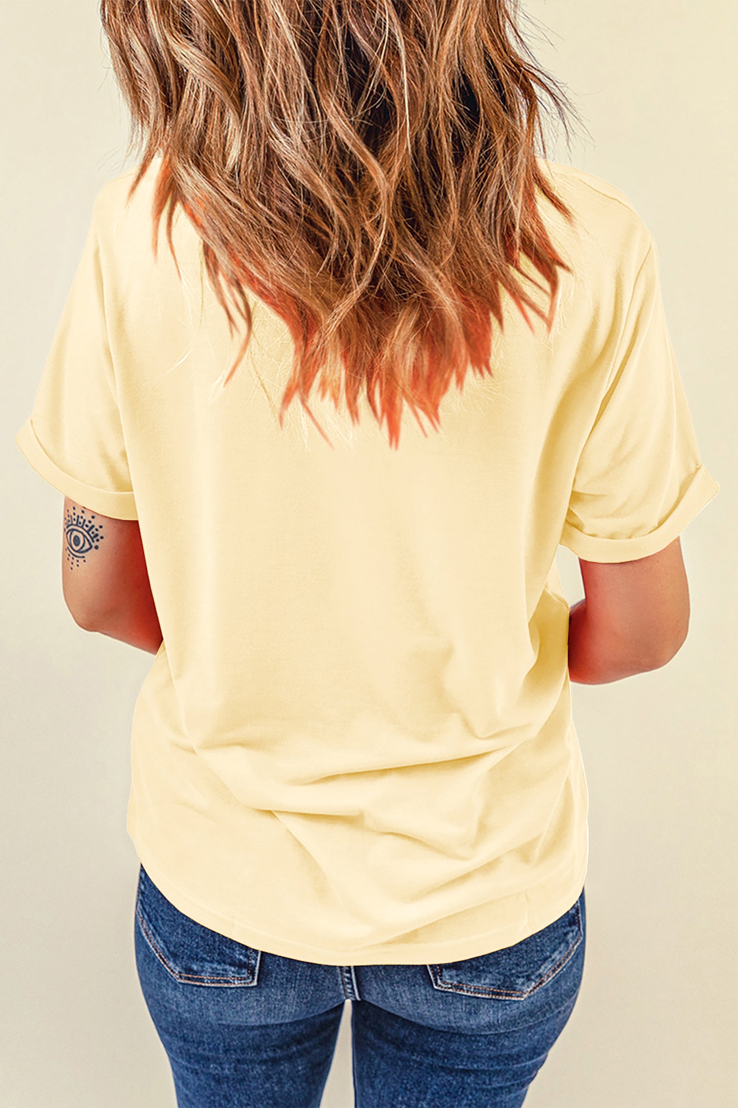 Tillandsia Purple Casual Plain Crew Neck Tee-Tops/Tops & Tees-[Adult]-[Female]-2022 Online Blue Zone Planet