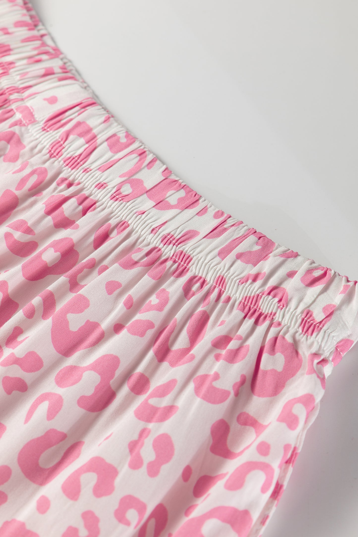 Pink Leopard Print 2cps Long Pajama Set-Loungewear & Sleepwear/Loungewear-[Adult]-[Female]-2022 Online Blue Zone Planet