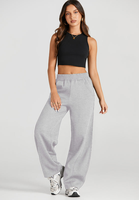 Blue Zone Planet | Elastic Waist Sweatpants with Pockets-BOTTOMS SIZES SMALL MEDIUM LARGE-[Adult]-[Female]-2022 Online Blue Zone Planet