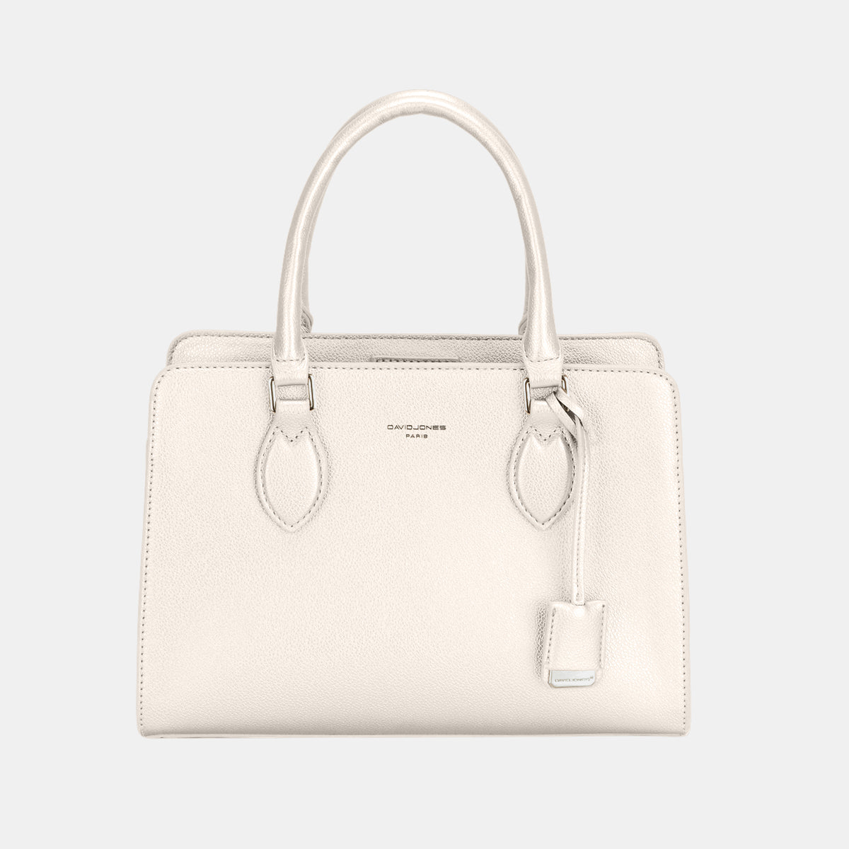 David Jones PU Leather Handbag-HANDBAGS-[Adult]-[Female]-Creamy White-One Size-2022 Online Blue Zone Planet