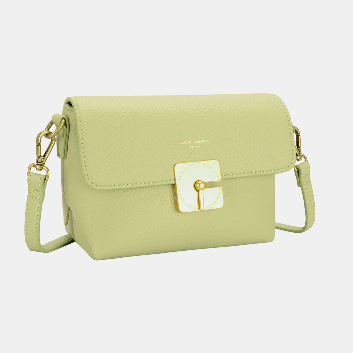 David Jones PU Leather Crossbody Bag-HANDBAGS-[Adult]-[Female]-Pistachio-One Size-2022 Online Blue Zone Planet