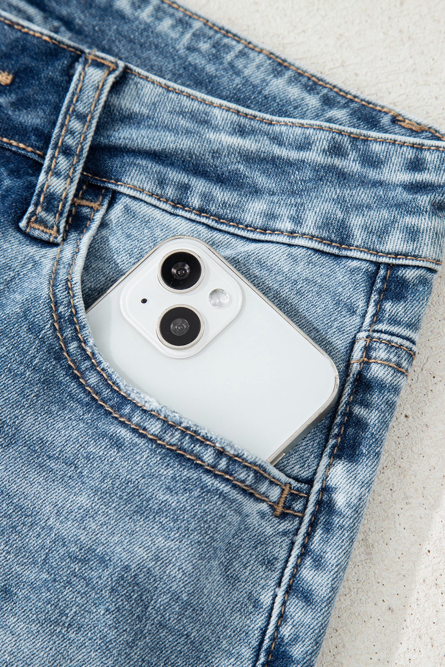 Myosotis Raw Hem Ripped Open Knee Fit Flare Jeans-TOPS / DRESSES-[Adult]-[Female]-2022 Online Blue Zone Planet