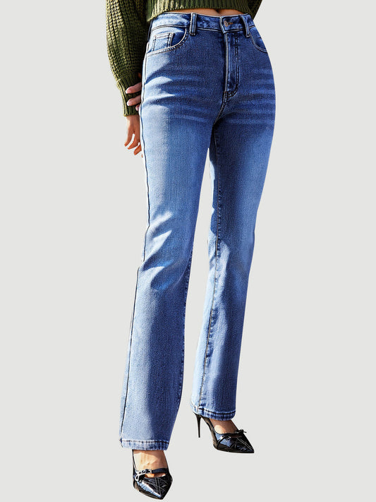 Straight Leg Jeans with Pockets-[Adult]-[Female]-Medium-XS-2022 Online Blue Zone Planet