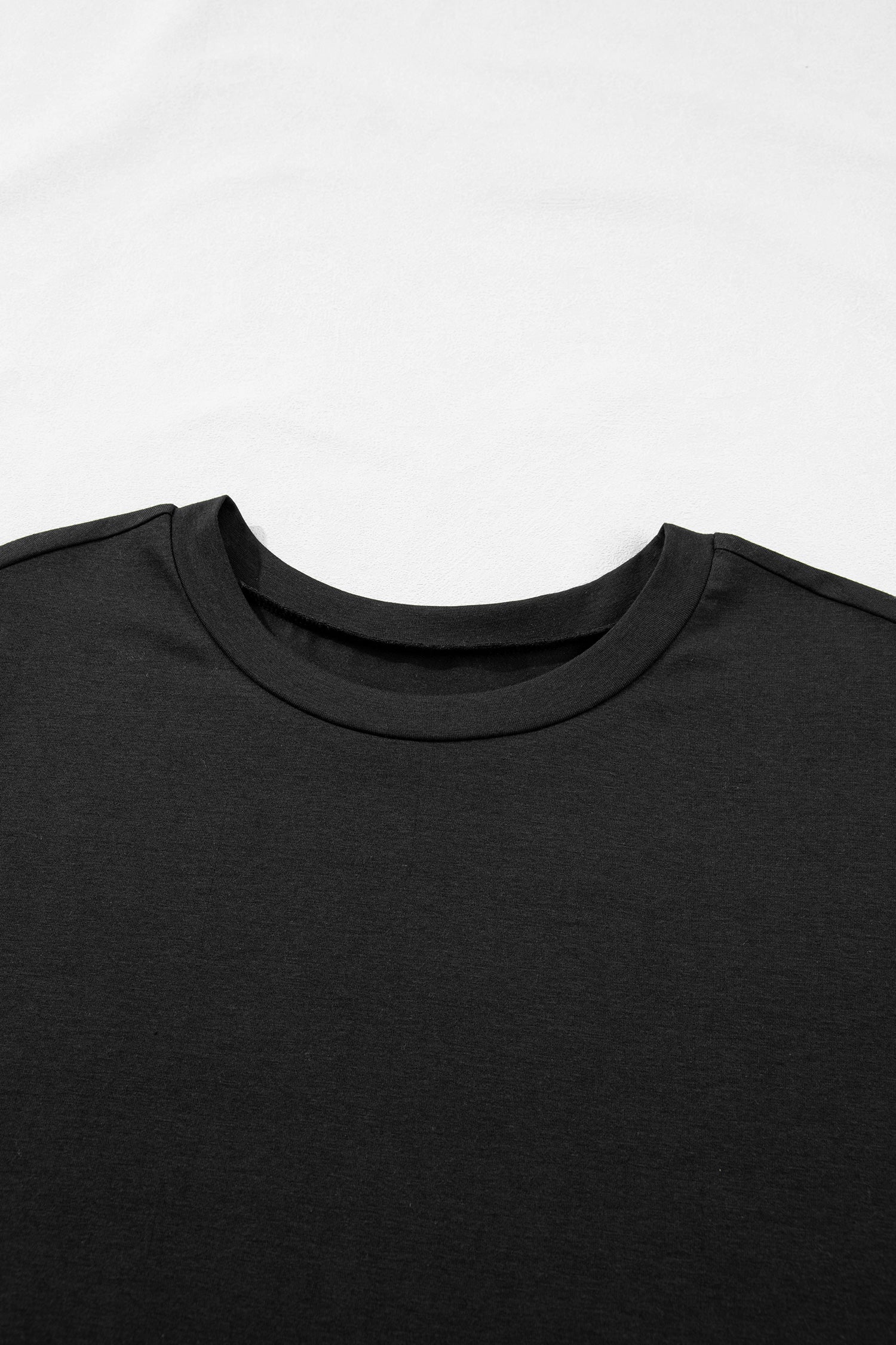 Black Plus Size Lace Hem Patchwork T Shirt Midi Dress-TOPS / DRESSES-[Adult]-[Female]-2022 Online Blue Zone Planet