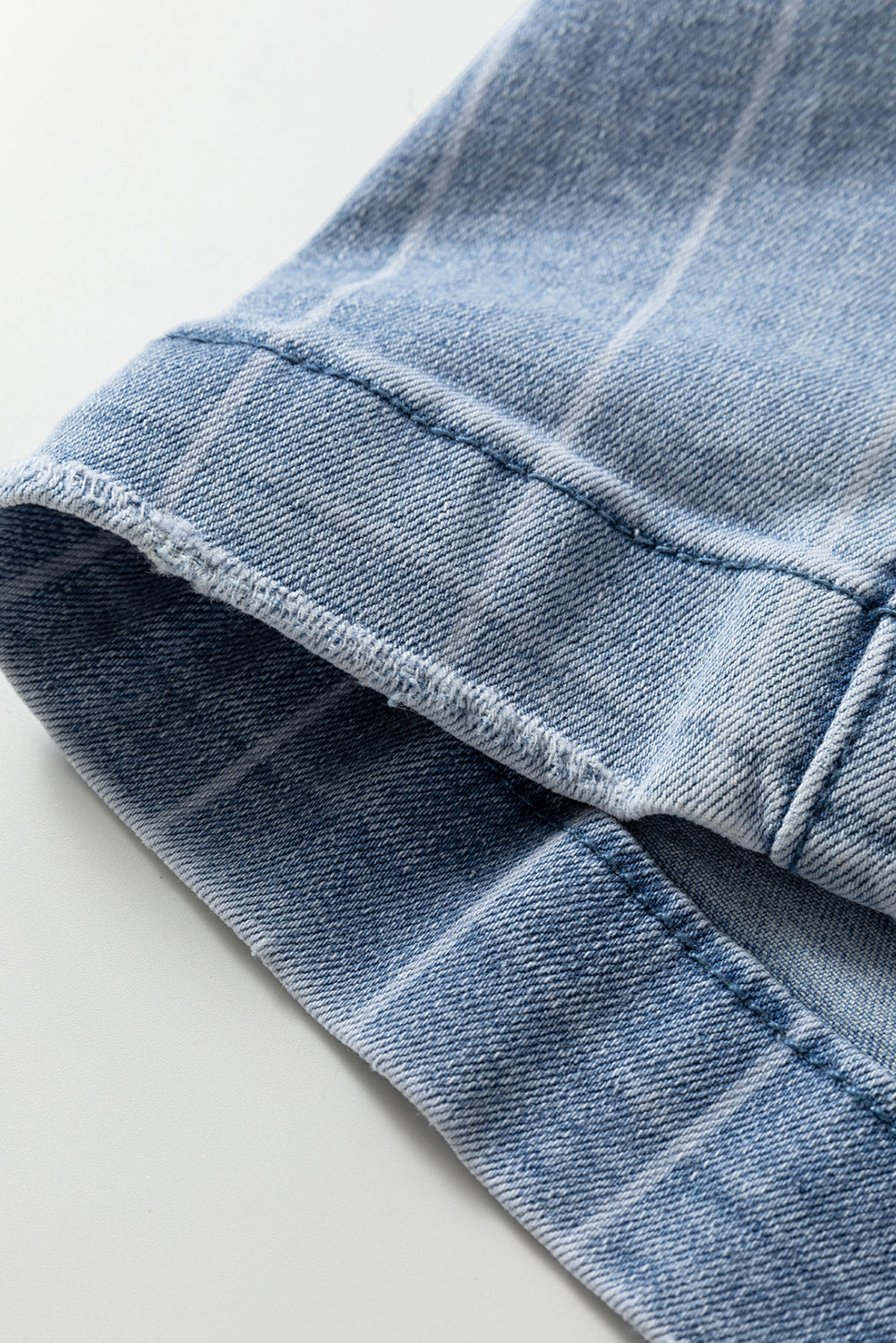 Beau Blue Multi Buttons Pinstripe Wide Leg Jeans-Bottoms/Jeans-[Adult]-[Female]-2022 Online Blue Zone Planet
