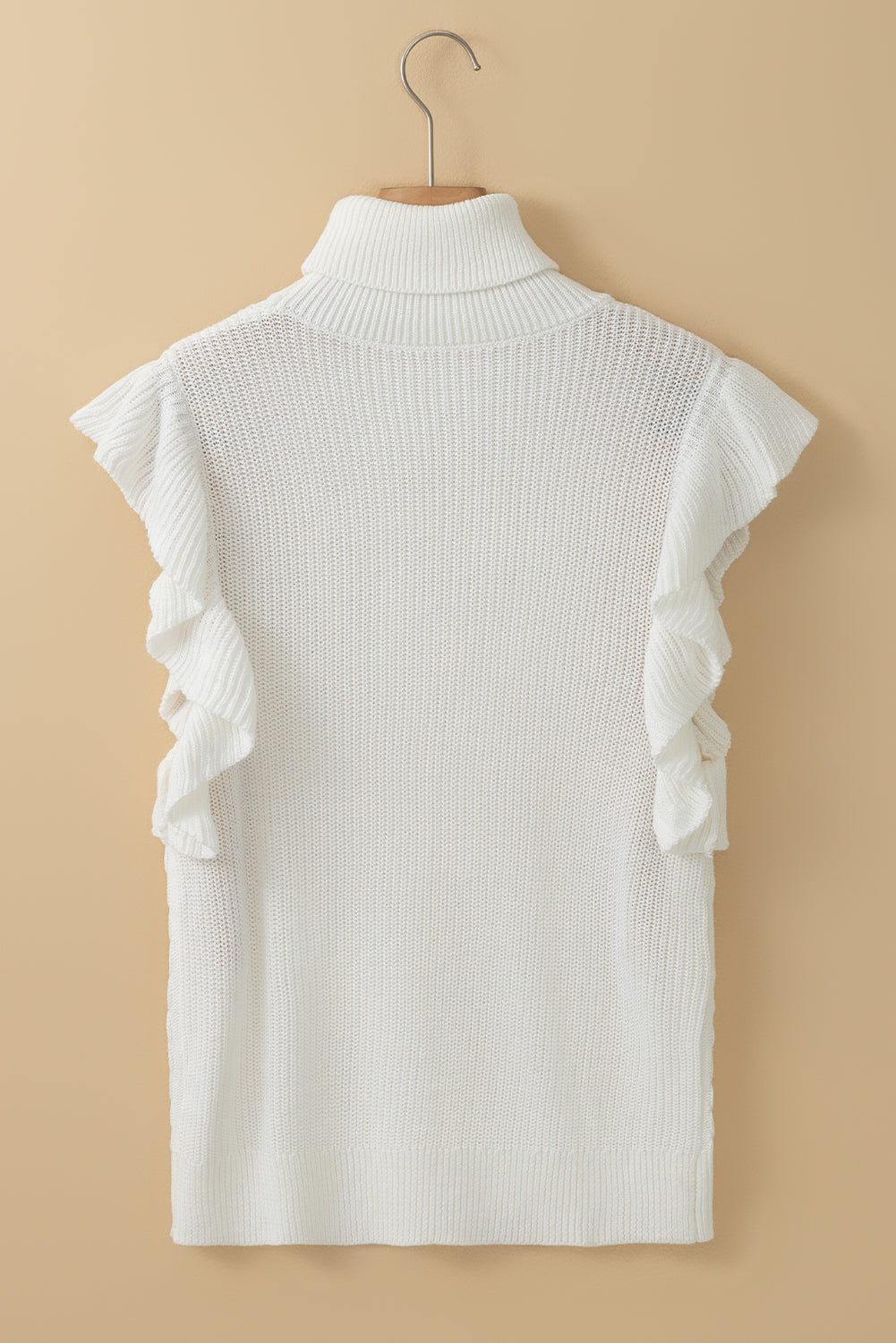 Cable-Knit Turtleneck Cap Sleeve Sweater-TOPS / DRESSES-[Adult]-[Female]-2022 Online Blue Zone Planet