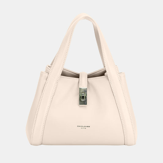 David Jones PU Leather Bucket Bag-HANDBAGS-[Adult]-[Female]-Beige-One Size-2022 Online Blue Zone Planet