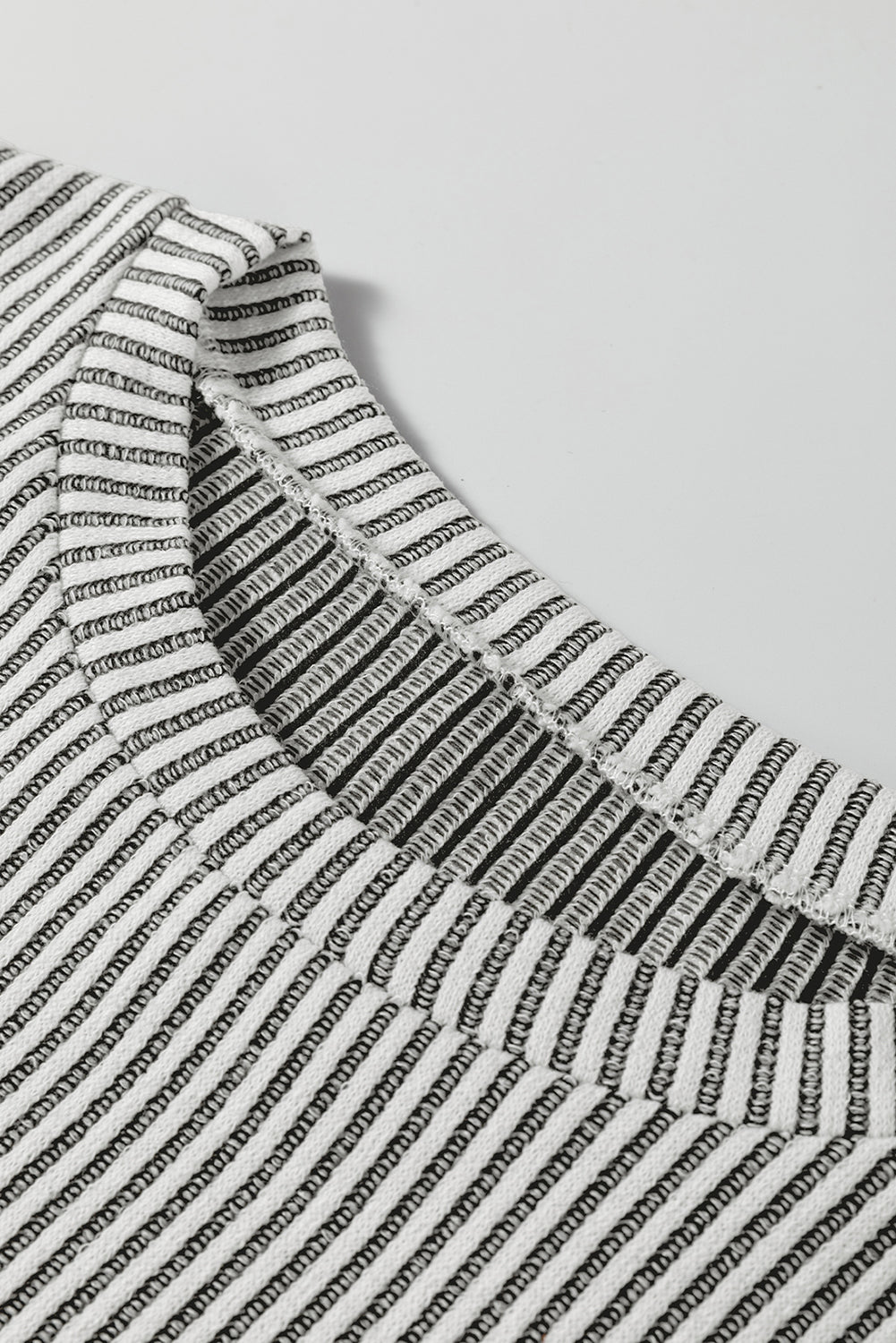 Gray Ribbed Knit Round Neck Long Lantern Sleeve Top-Tops/Long Sleeve Tops-[Adult]-[Female]-2022 Online Blue Zone Planet