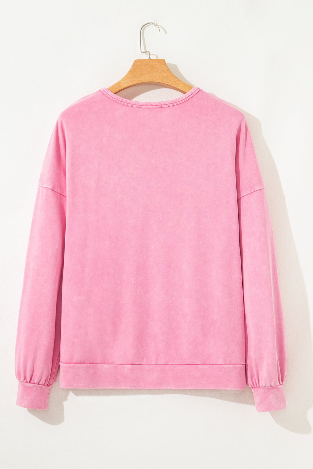 Bonbon Waffle Bowknot Patchwork Graphic Mineral Wash Plus Size Sweatshirt-Plus Size/Plus Size Sweatshirts & Hoodies-[Adult]-[Female]-2022 Online Blue Zone Planet