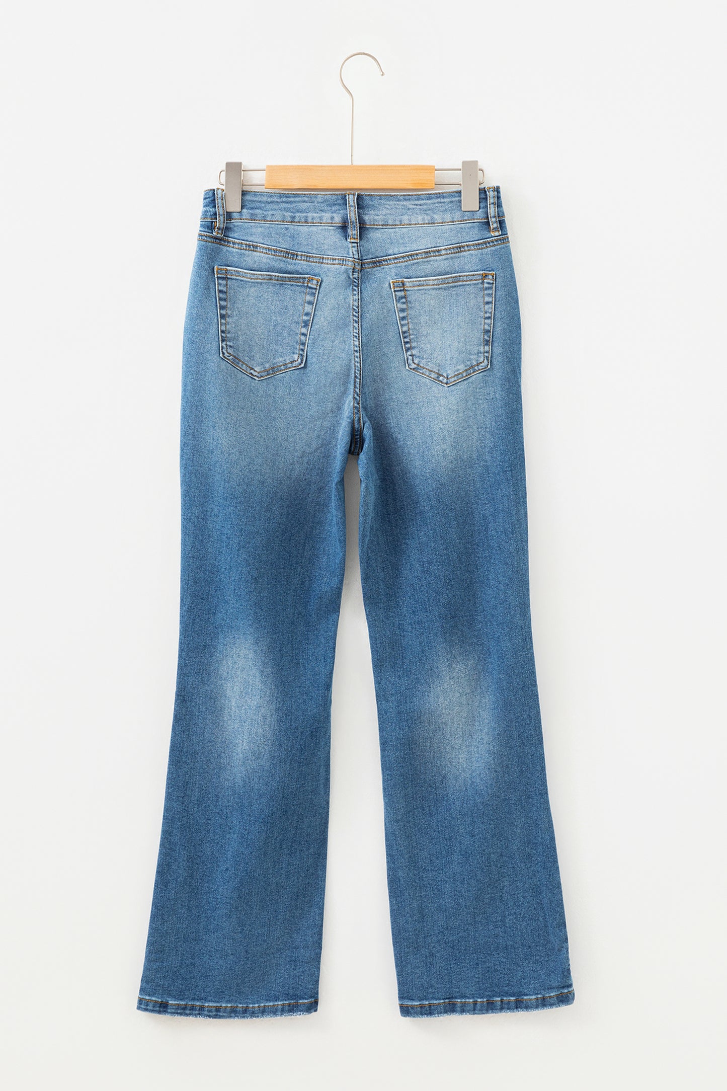 Myosotis Mid Rise Distressed Sneak Peek Straight Leg Jeans-Bottoms/Jeans-[Adult]-[Female]-2022 Online Blue Zone Planet