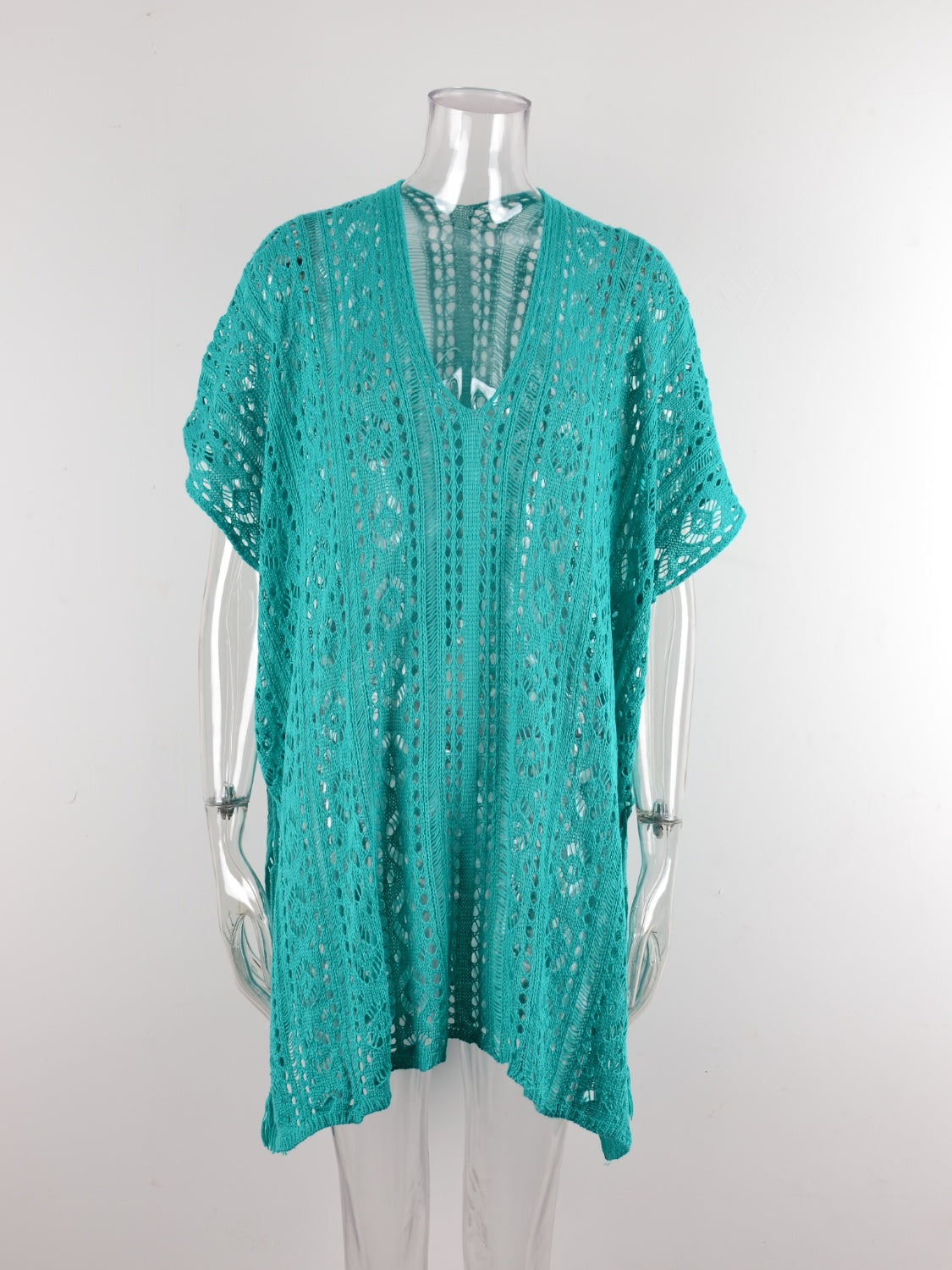 Blue Zone Planet | Cutout V-Neck Cover-Up with Tassel-TOPS / DRESSES-[Adult]-[Female]-2022 Online Blue Zone Planet